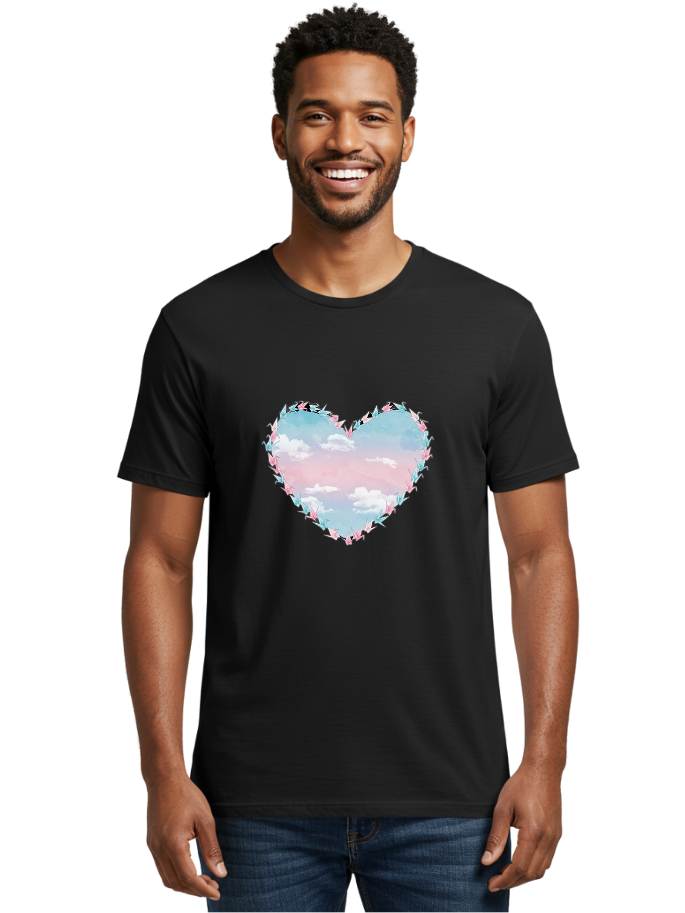 Heart-Shaped-Sky Men'S Graphic Tee, 100% Cotton, Comfortable Casual Summer Wear, Machine Washable, Vintage Camera, Old Camera, Antique Camera, Black Camera, Classic Photography, Photography Equipment, Nostalgic Device, Film Camera, Camera Art Baf144