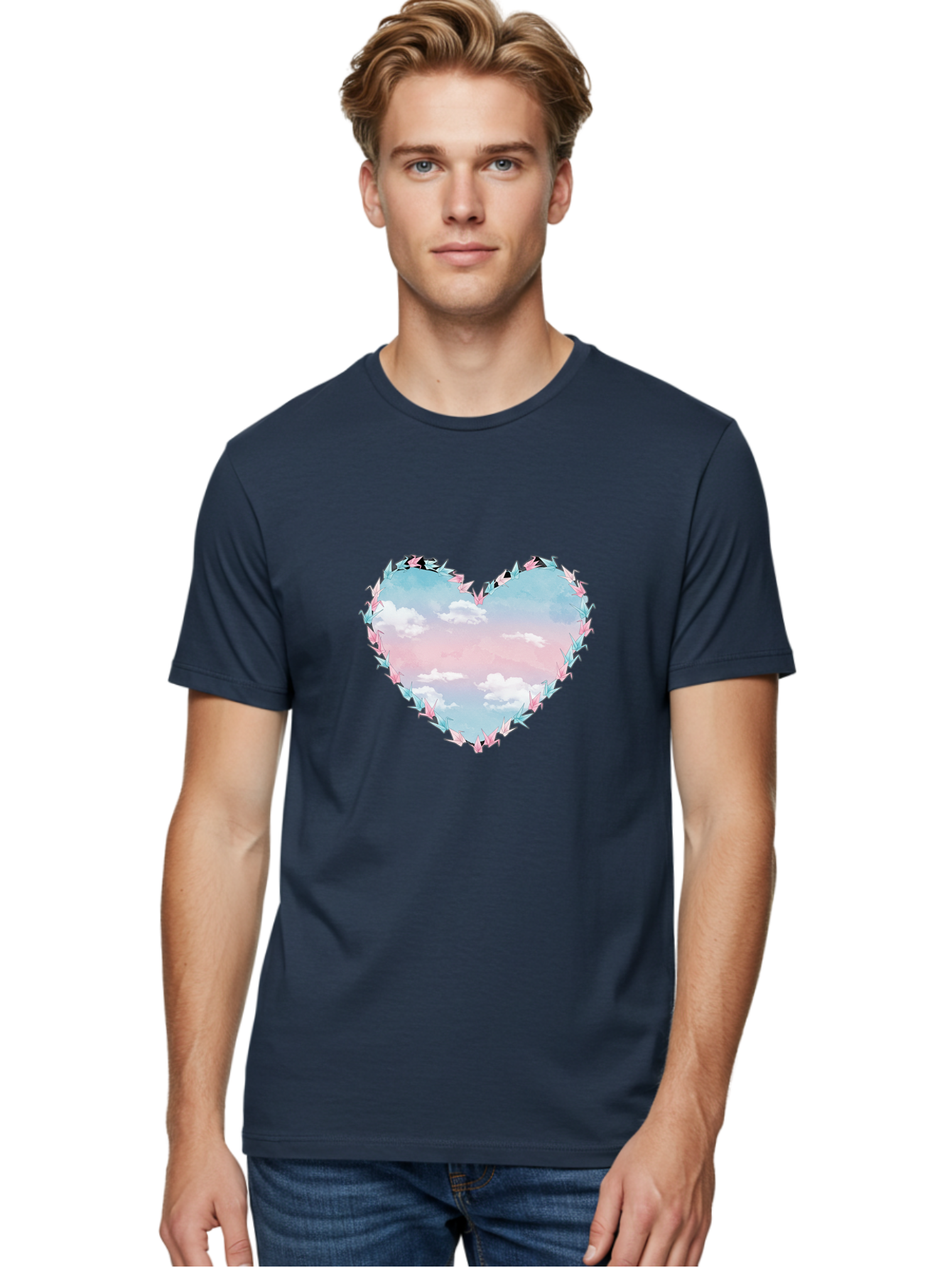 Heart-Shaped-Sky Men'S Graphic Tee, 100% Cotton, Comfortable Casual Summer Wear, Machine Washable, Vintage Camera, Old Camera, Antique Camera, Black Camera, Classic Photography, Photography Equipment, Nostalgic Device, Film Camera, Camera Art Baf144