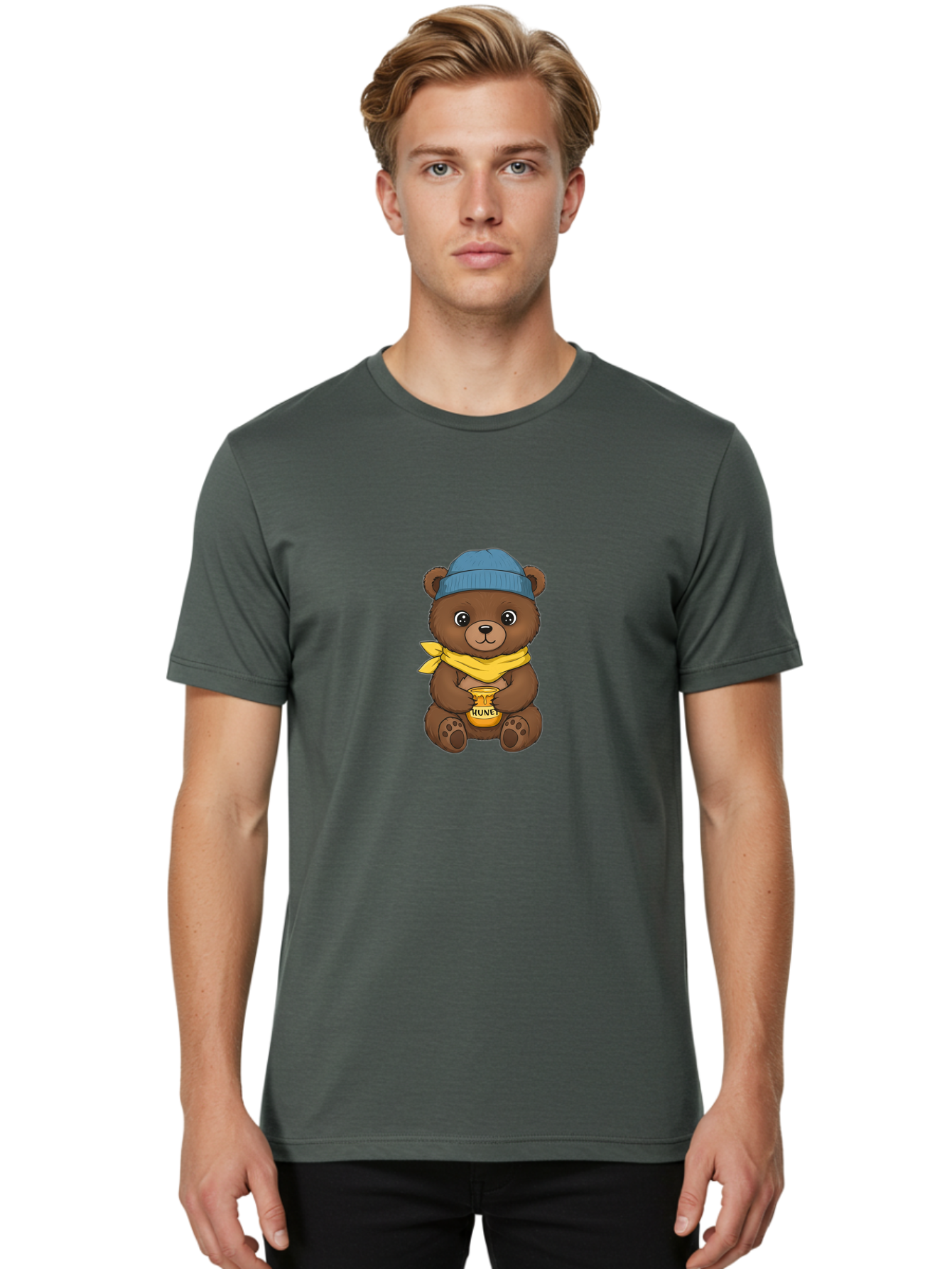 Honey-Teddy-Bear Men'S Graphic Tee, 100% Cotton, Comfortable Casual Summer Wear, Machine Washable, Vintage Camera, Old Camera, Antique Camera, Black Camera, Classic Photography, Photography Equipment, Nostalgic Device, Film Camera, Camera Art Baf148