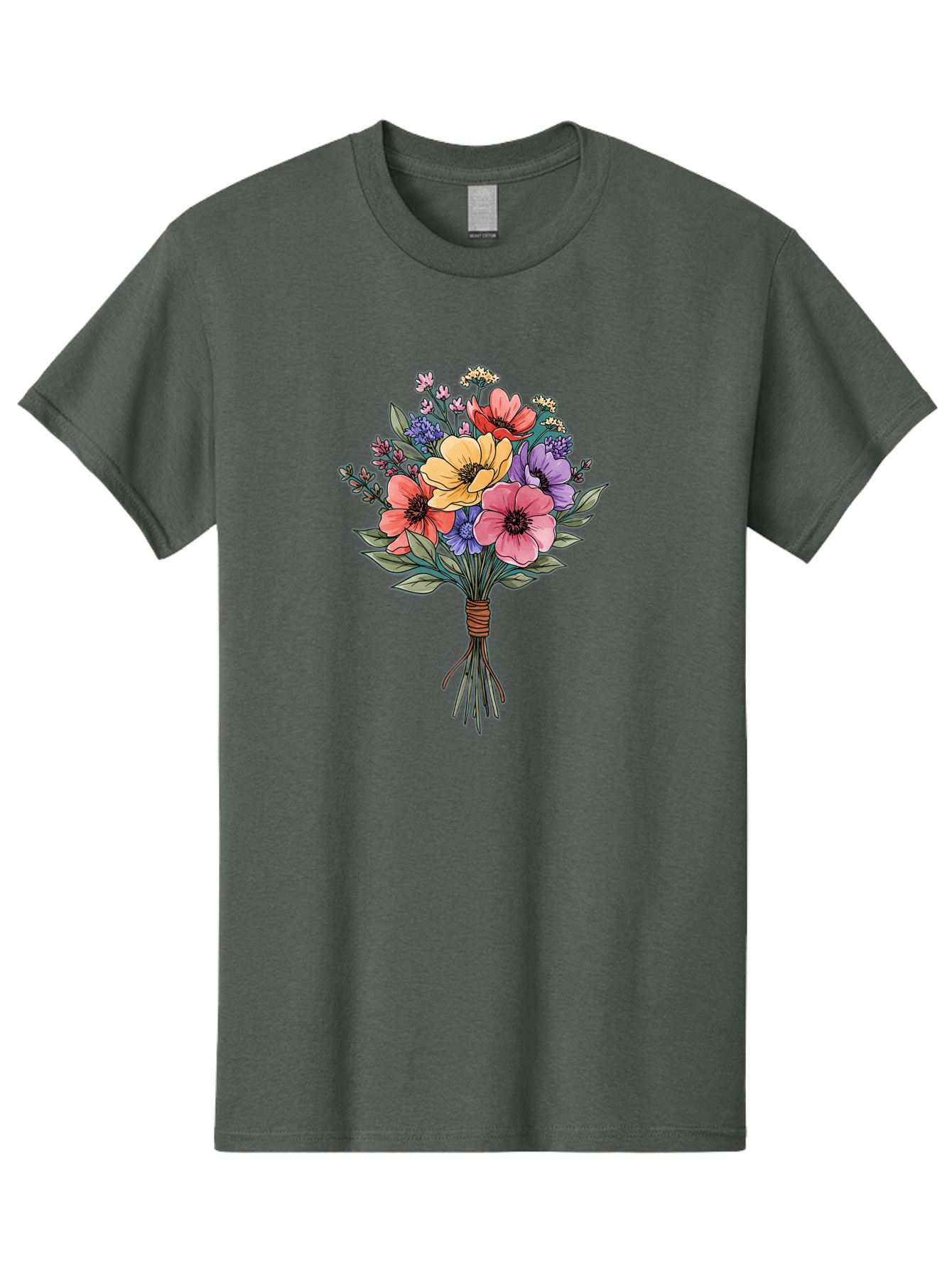 Illustrated-Flower-Bouquet Men'S Graphic Tee, 100% Cotton, Comfortable Casual Summer Wear, Machine Washable, Vintage Camera, Old Camera, Antique Camera, Black Camera, Classic Photography, Photography Equipment, Nostalgic Device, Film Camera, Baf150