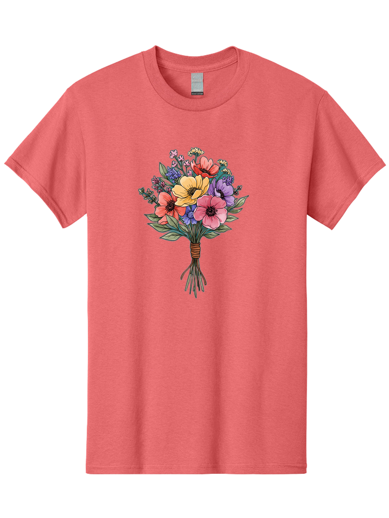 Illustrated-Flower-Bouquet Men'S Graphic Tee, 100% Cotton, Comfortable Casual Summer Wear, Machine Washable, Vintage Camera, Old Camera, Antique Camera, Black Camera, Classic Photography, Photography Equipment, Nostalgic Device, Film Camera, Baf150