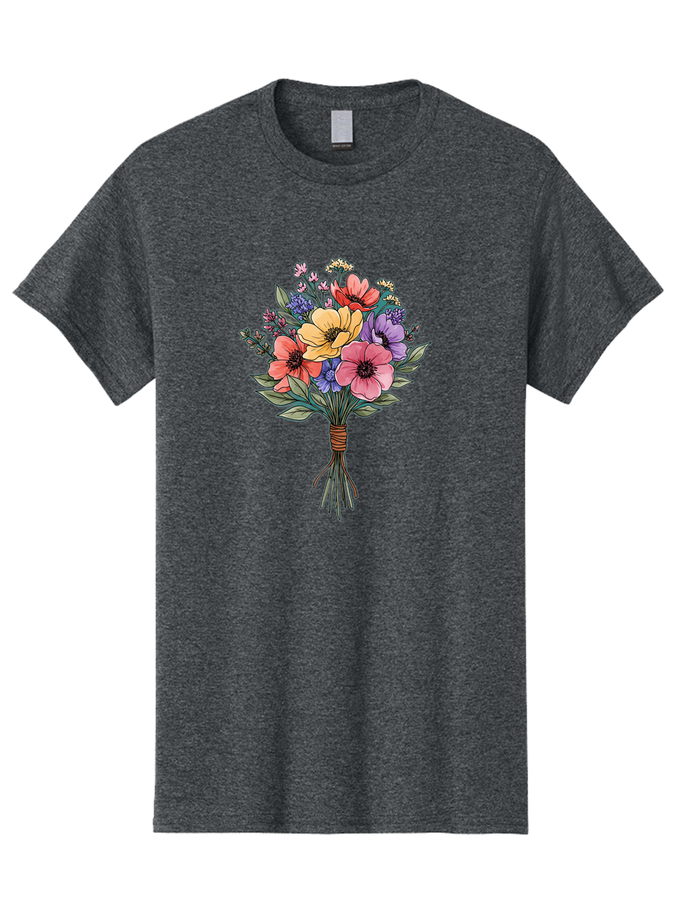 Illustrated-Flower-Bouquet Men'S Graphic Tee, 100% Cotton, Comfortable Casual Summer Wear, Machine Washable, Vintage Camera, Old Camera, Antique Camera, Black Camera, Classic Photography, Photography Equipment, Nostalgic Device, Film Camera, Baf150