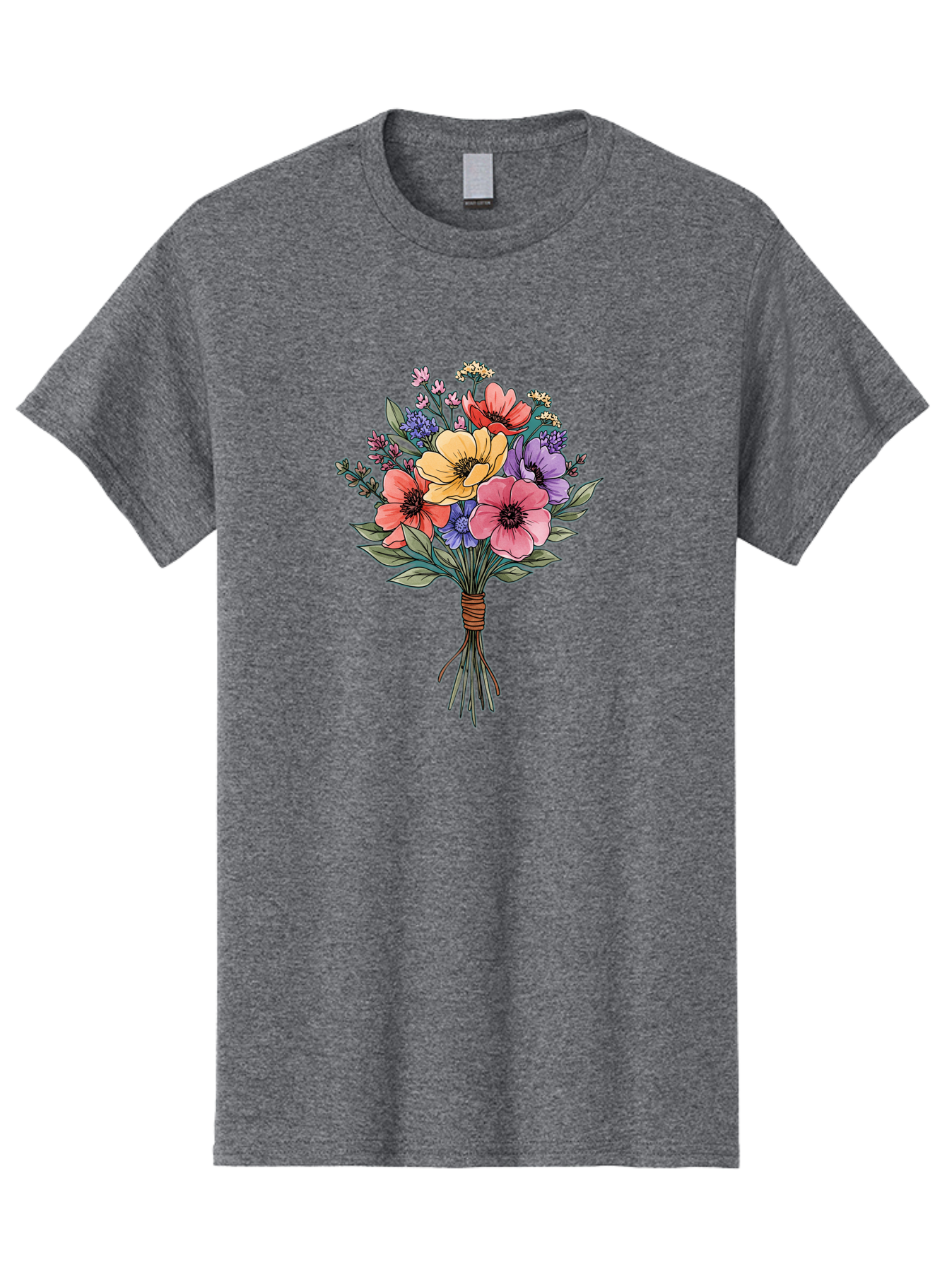 Illustrated-Flower-Bouquet Men'S Graphic Tee, 100% Cotton, Comfortable Casual Summer Wear, Machine Washable, Vintage Camera, Old Camera, Antique Camera, Black Camera, Classic Photography, Photography Equipment, Nostalgic Device, Film Camera, Baf150