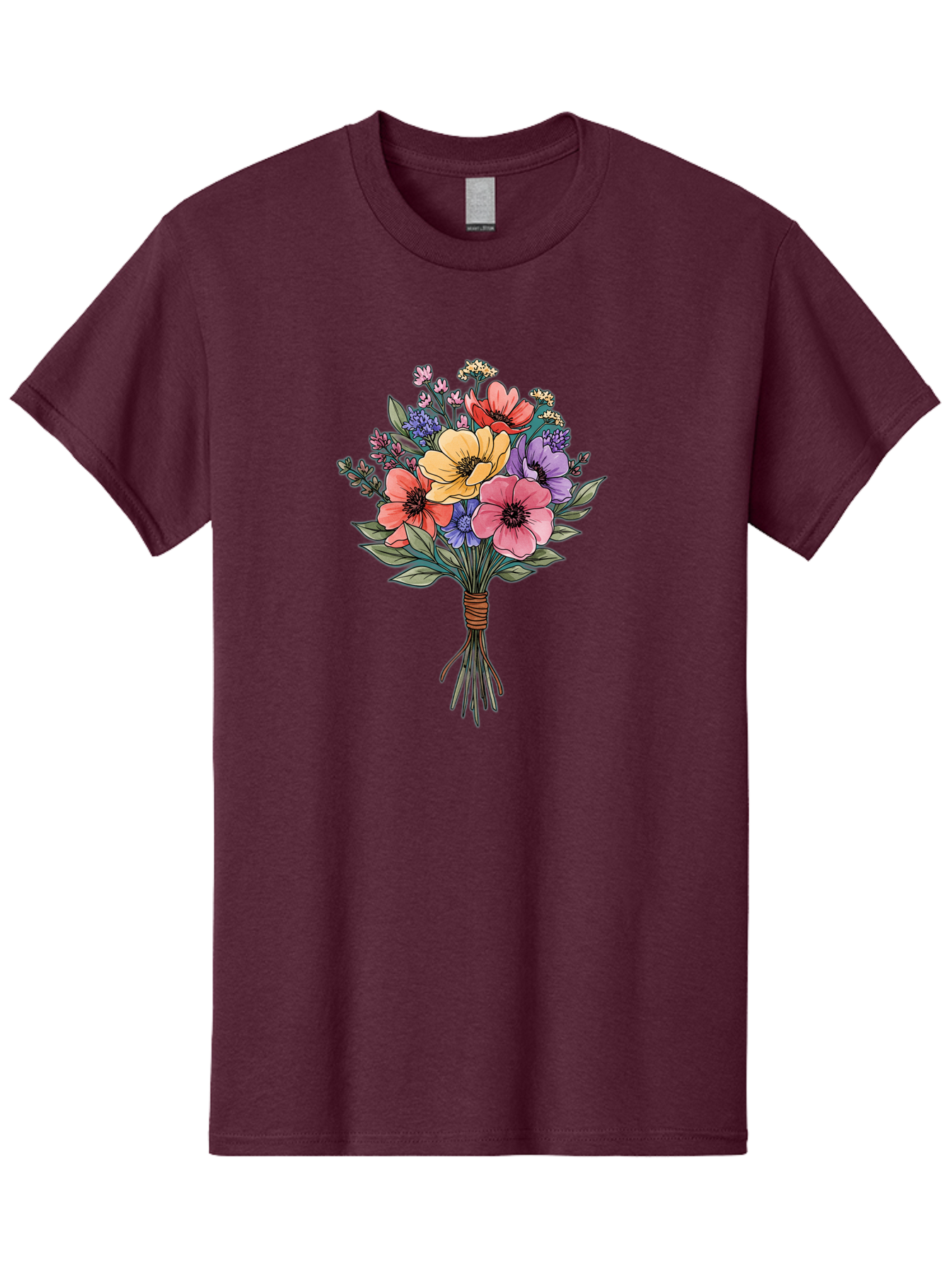 Illustrated-Flower-Bouquet Men'S Graphic Tee, 100% Cotton, Comfortable Casual Summer Wear, Machine Washable, Vintage Camera, Old Camera, Antique Camera, Black Camera, Classic Photography, Photography Equipment, Nostalgic Device, Film Camera, Baf150