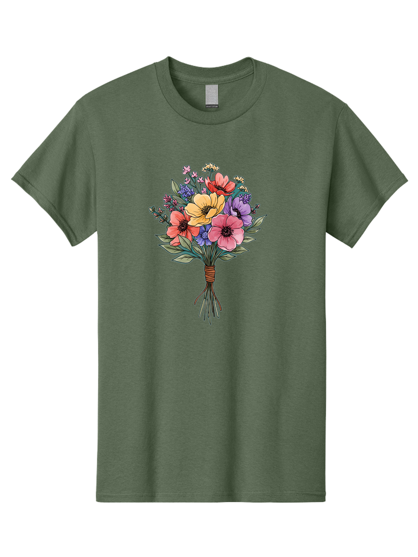 Illustrated-Flower-Bouquet Men'S Graphic Tee, 100% Cotton, Comfortable Casual Summer Wear, Machine Washable, Vintage Camera, Old Camera, Antique Camera, Black Camera, Classic Photography, Photography Equipment, Nostalgic Device, Film Camera, Baf150