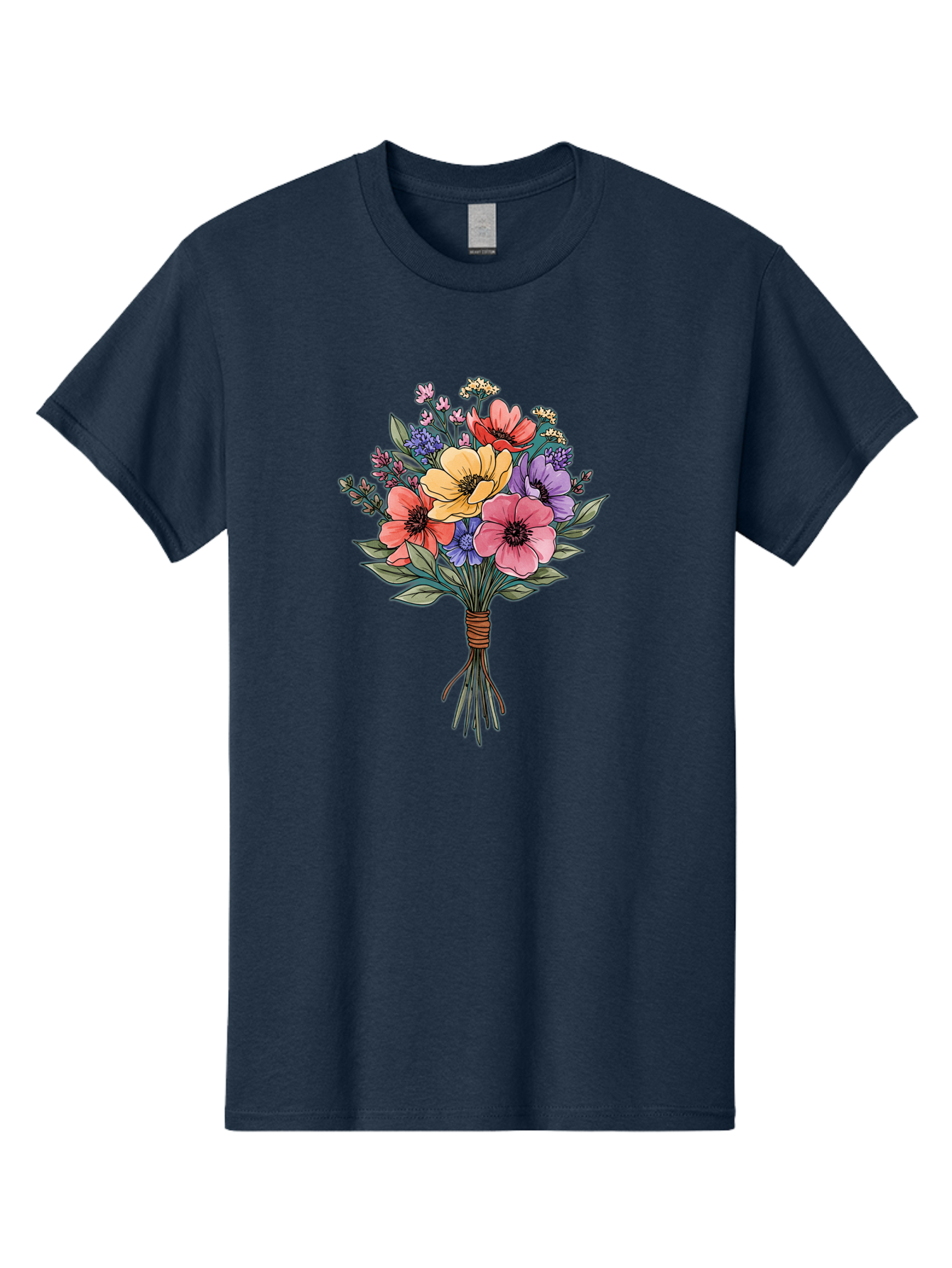 Illustrated-Flower-Bouquet Men'S Graphic Tee, 100% Cotton, Comfortable Casual Summer Wear, Machine Washable, Vintage Camera, Old Camera, Antique Camera, Black Camera, Classic Photography, Photography Equipment, Nostalgic Device, Film Camera, Baf150
