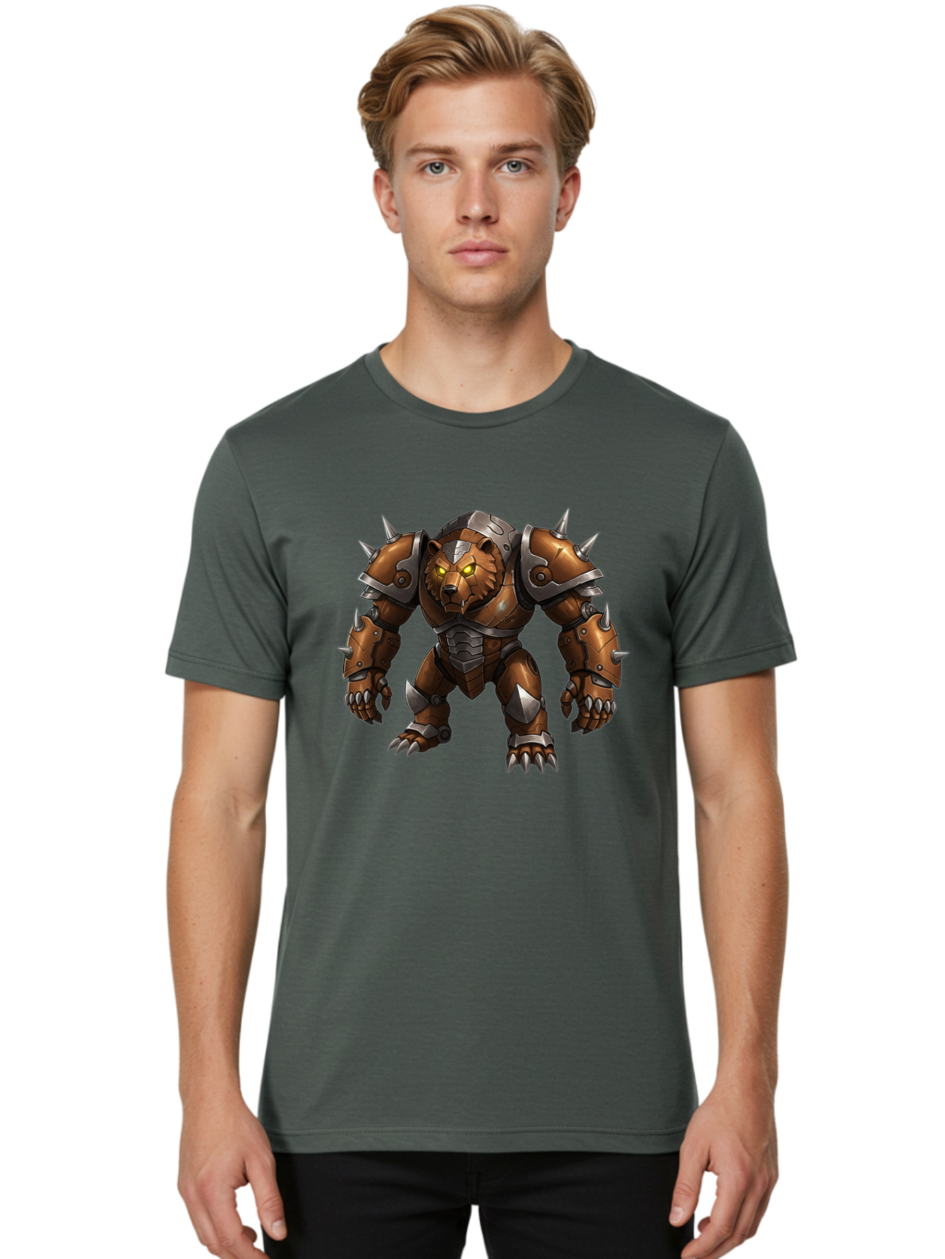 Iron-Bear Men'S Graphic Tee, 100% Cotton, Comfortable Casual Summer Wear, Machine Washable, Vintage Camera, Old Camera, Antique Camera, Black Camera, Classic Photography, Photography Equipment, Nostalgic Device, Film Camera, Camera Art Baf152