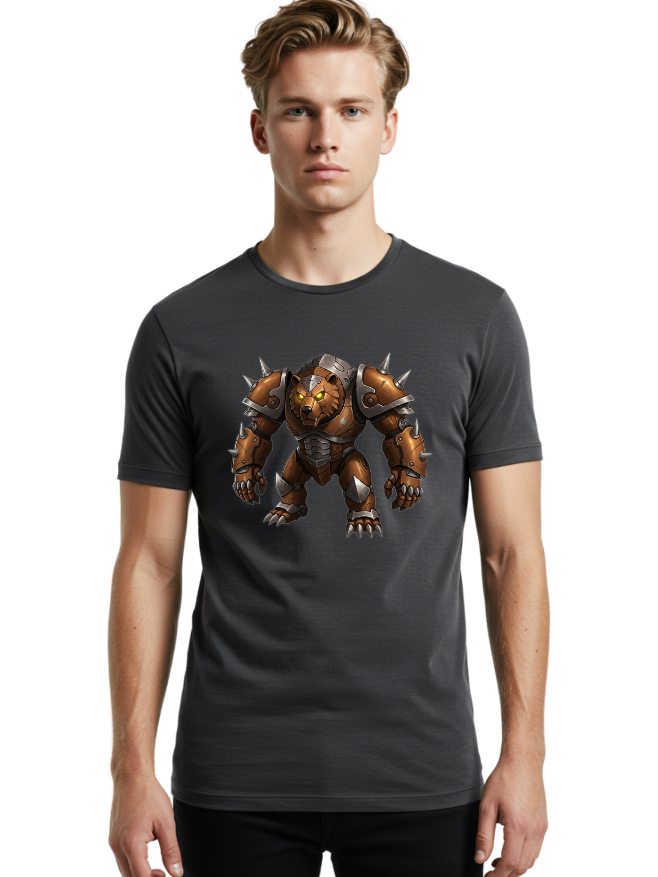 Iron-Bear Men'S Graphic Tee, 100% Cotton, Comfortable Casual Summer Wear, Machine Washable, Vintage Camera, Old Camera, Antique Camera, Black Camera, Classic Photography, Photography Equipment, Nostalgic Device, Film Camera, Camera Art Baf152