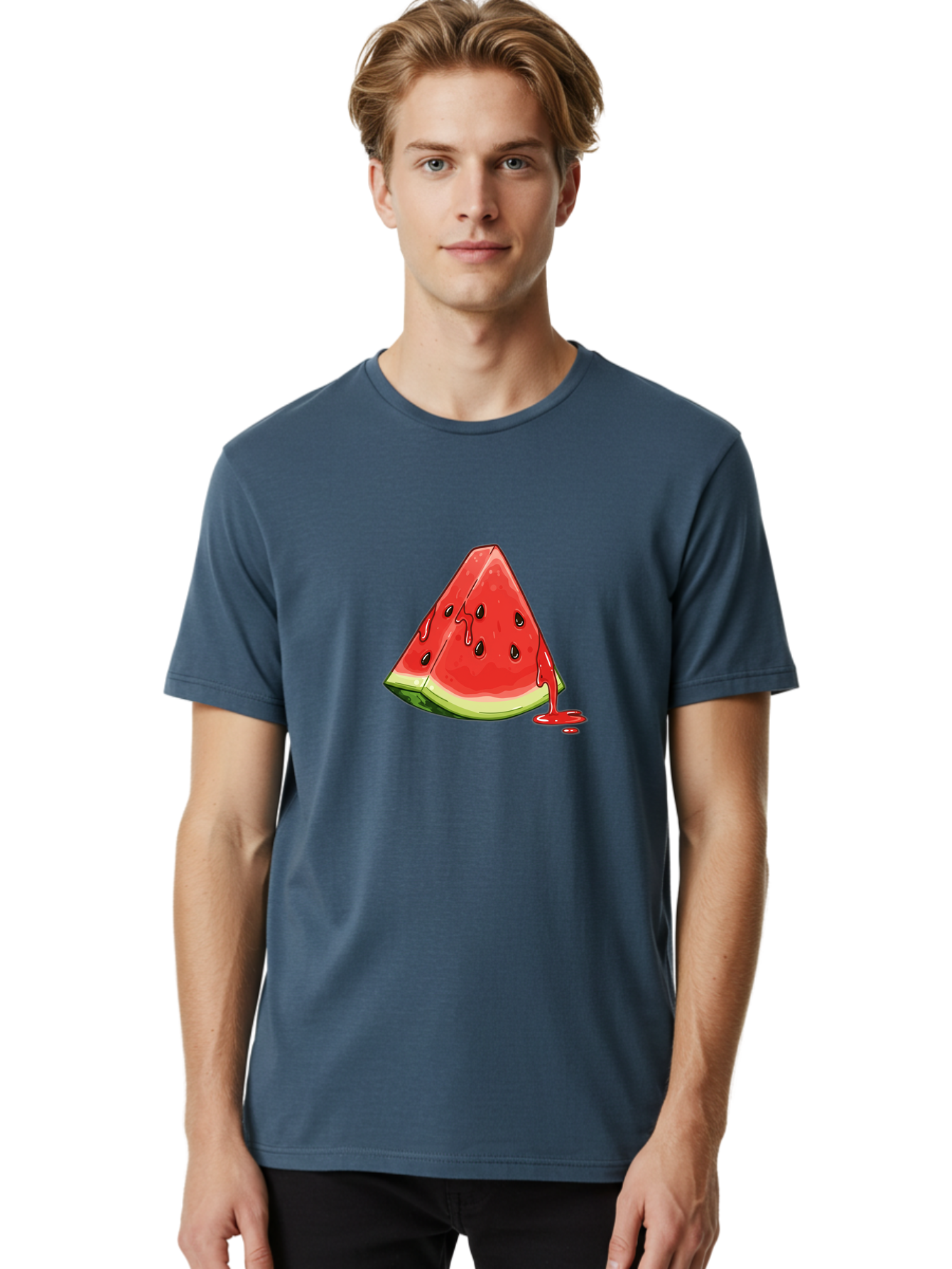 Juicy-Watermelon-Slice Men'S Graphic Tee, 100% Cotton, Comfortable Casual Summer Wear, Machine Washable, Vintage Camera, Old Camera, Antique Camera, Black Camera, Classic Photography, Photography Equipment, Nostalgic Device, Film Camera, Baf156