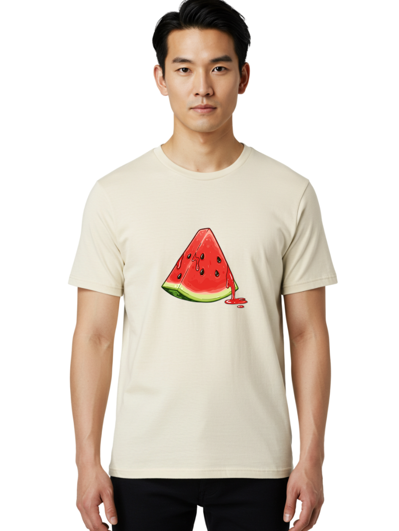 Juicy-Watermelon-Slice Men'S Graphic Tee, 100% Cotton, Comfortable Casual Summer Wear, Machine Washable, Vintage Camera, Old Camera, Antique Camera, Black Camera, Classic Photography, Photography Equipment, Nostalgic Device, Film Camera, Baf156