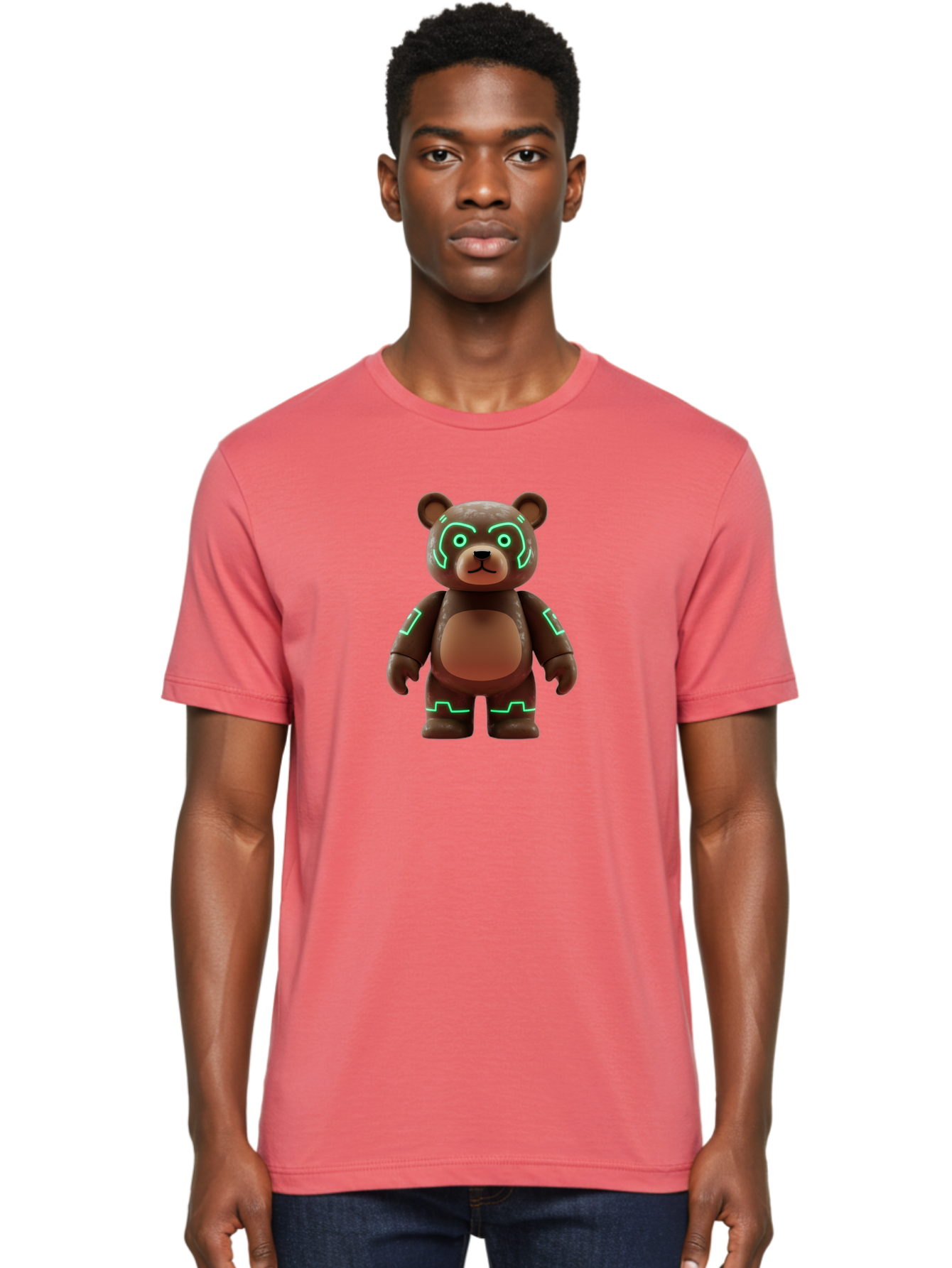 Kaws-Bearbrick Men'S Graphic Tee, 100% Cotton, Comfortable Casual Summer Wear, Machine Washable, Vintage Camera, Old Camera, Antique Camera, Black Camera, Classic Photography, Photography Equipment, Nostalgic Device, Film Camera, Camera Art Baf160