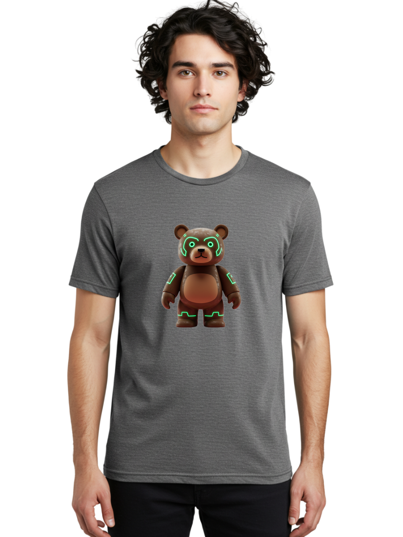 Kaws-Bearbrick Men'S Graphic Tee, 100% Cotton, Comfortable Casual Summer Wear, Machine Washable, Vintage Camera, Old Camera, Antique Camera, Black Camera, Classic Photography, Photography Equipment, Nostalgic Device, Film Camera, Camera Art Baf160