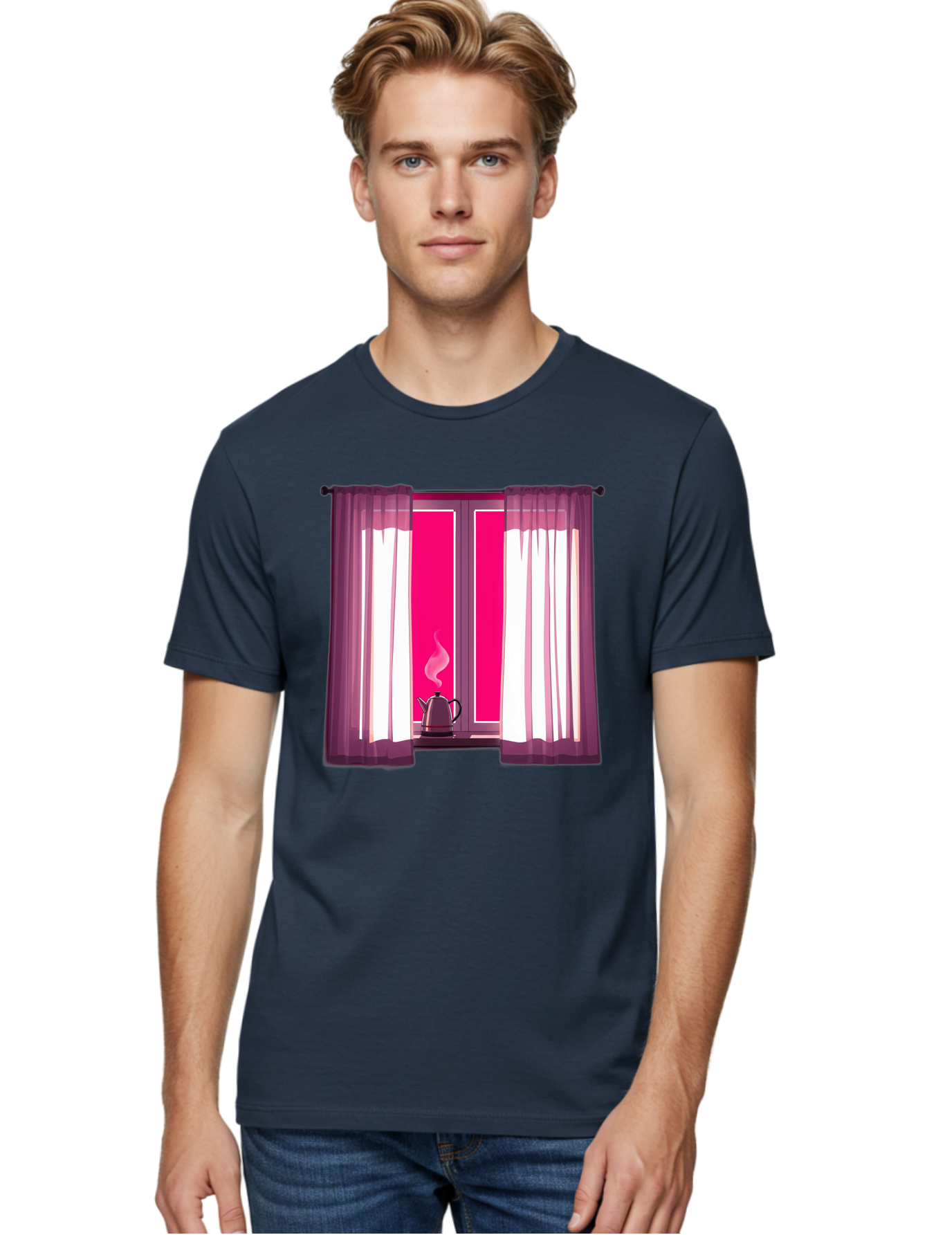 Kettle-On-Windowsill Men'S Graphic Tee, 100% Cotton, Comfortable Casual Summer Wear, Machine Washable, Vintage Camera, Old Camera, Antique Camera, Black Camera, Classic Photography, Photography Equipment, Nostalgic Device, Film Camera, Baf161