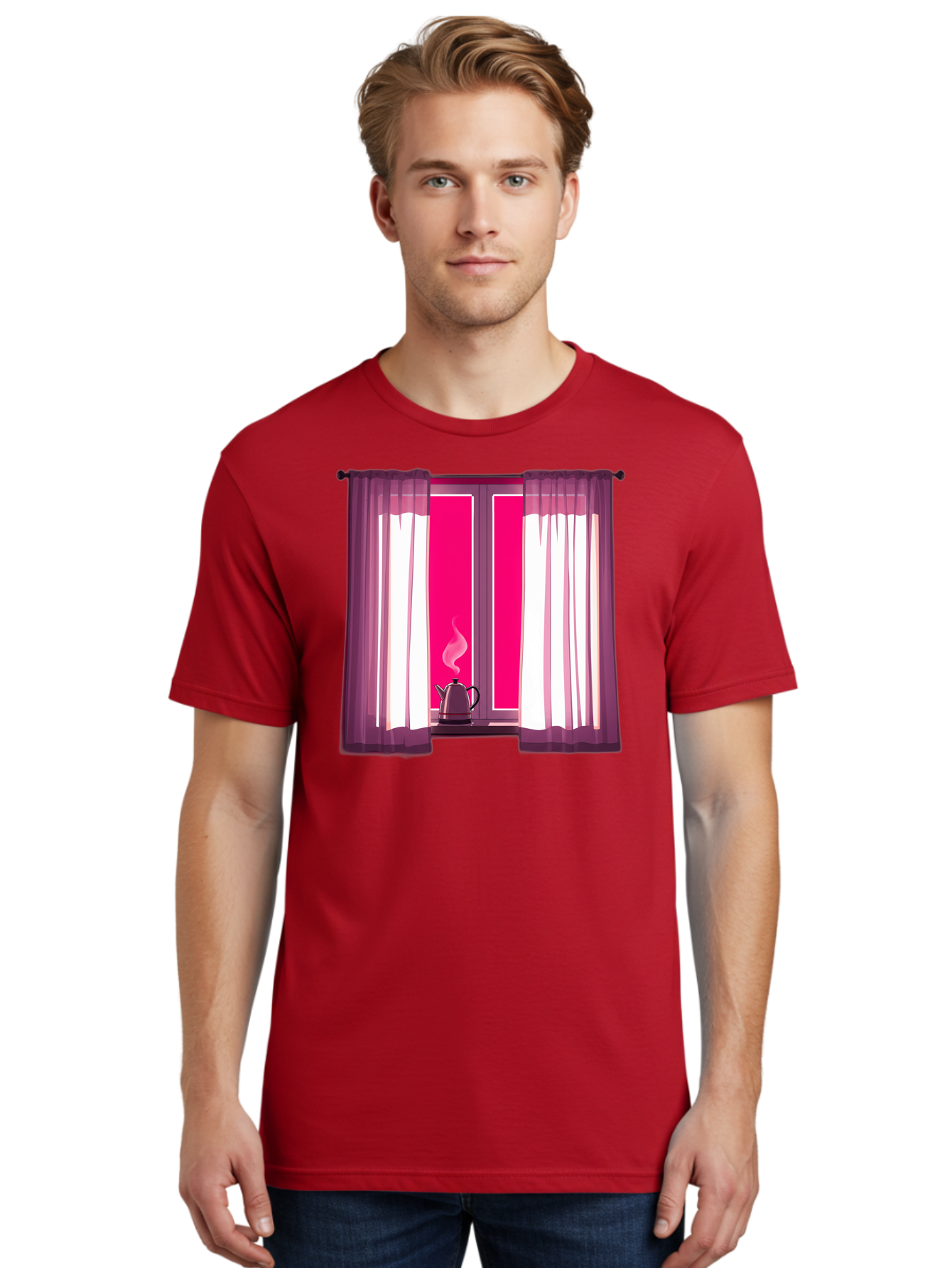 Kettle-On-Windowsill Men'S Graphic Tee, 100% Cotton, Comfortable Casual Summer Wear, Machine Washable, Vintage Camera, Old Camera, Antique Camera, Black Camera, Classic Photography, Photography Equipment, Nostalgic Device, Film Camera, Baf161