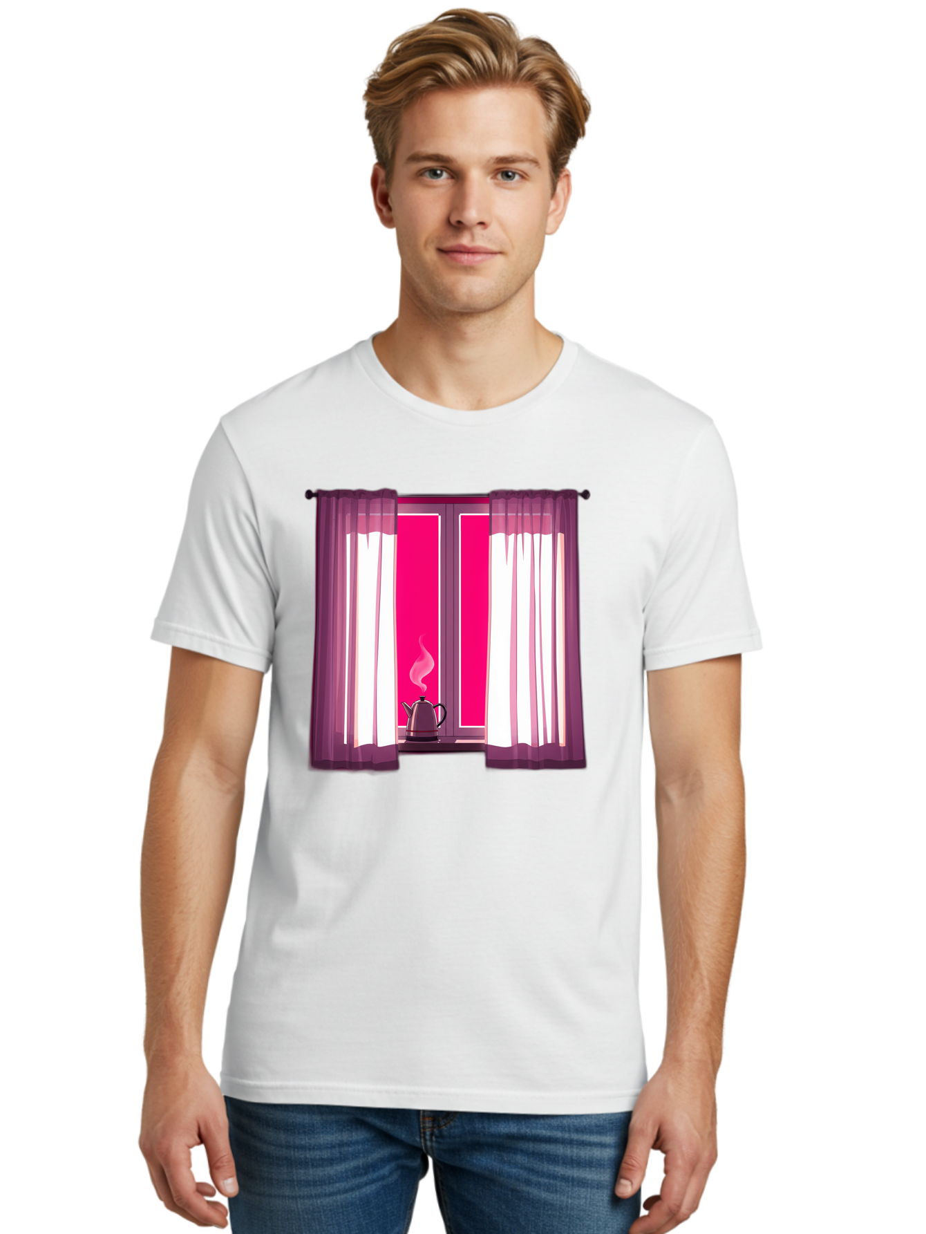 Kettle-On-Windowsill Men'S Graphic Tee, 100% Cotton, Comfortable Casual Summer Wear, Machine Washable, Vintage Camera, Old Camera, Antique Camera, Black Camera, Classic Photography, Photography Equipment, Nostalgic Device, Film Camera, Baf161