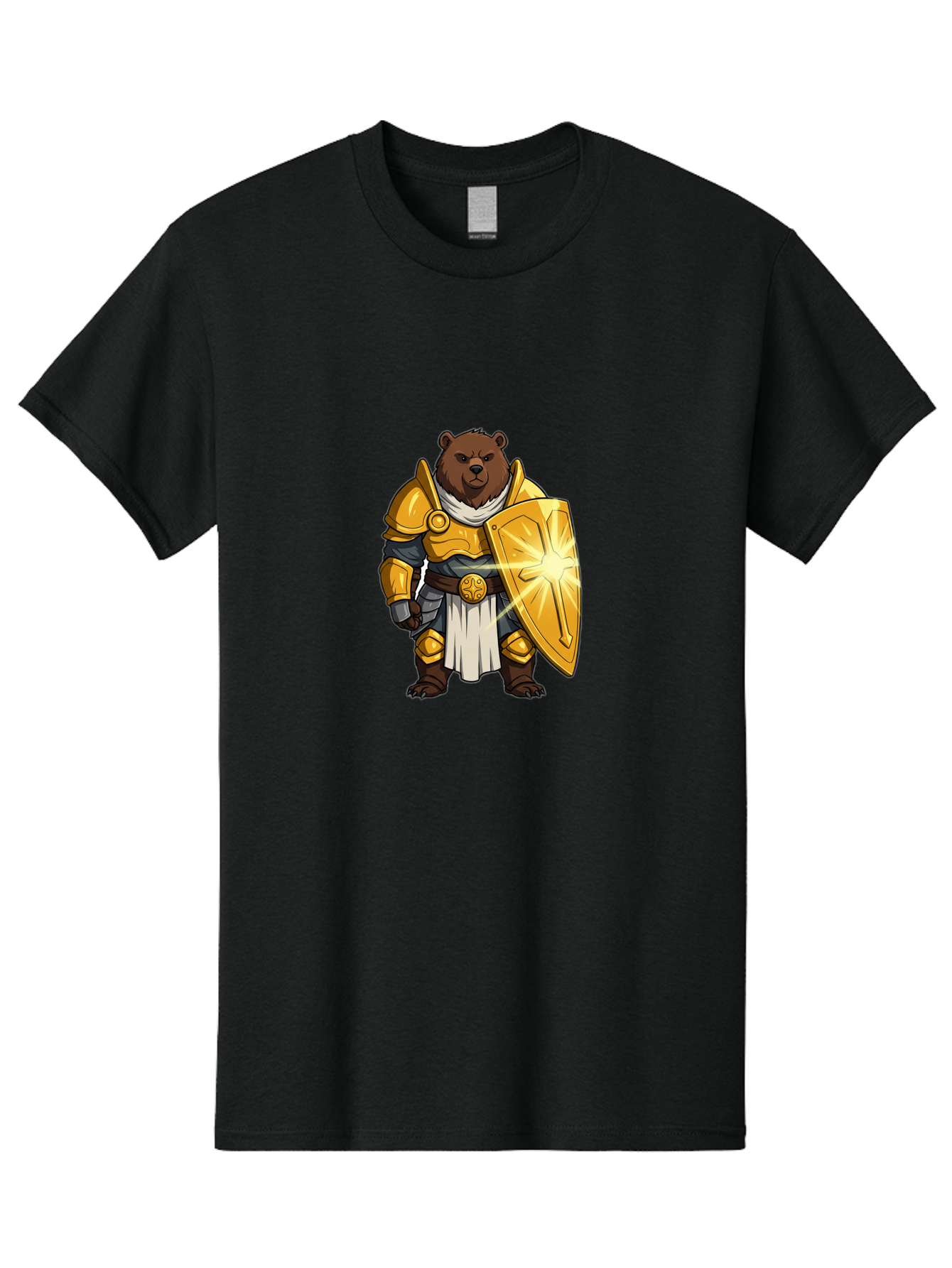 Knight-Bear-1 Men'S Graphic Tee, 100% Cotton, Comfortable Casual Summer Wear, Machine Washable, Vintage Camera, Old Camera, Antique Camera, Black Camera, Classic Photography, Photography Equipment, Nostalgic Device, Film Camera, Camera Art Baf165