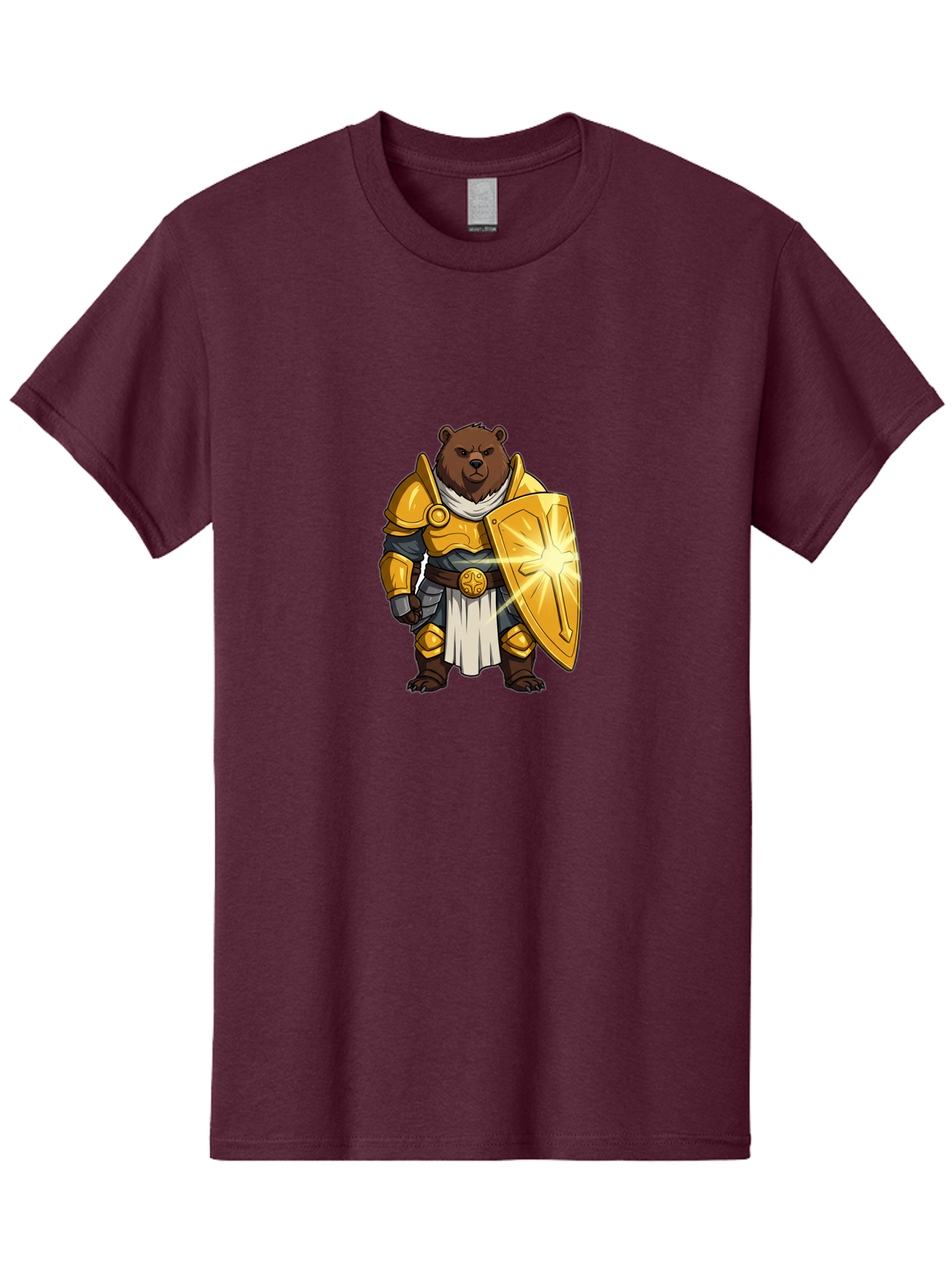 Knight-Bear-1 Men'S Graphic Tee, 100% Cotton, Comfortable Casual Summer Wear, Machine Washable, Vintage Camera, Old Camera, Antique Camera, Black Camera, Classic Photography, Photography Equipment, Nostalgic Device, Film Camera, Camera Art Baf165