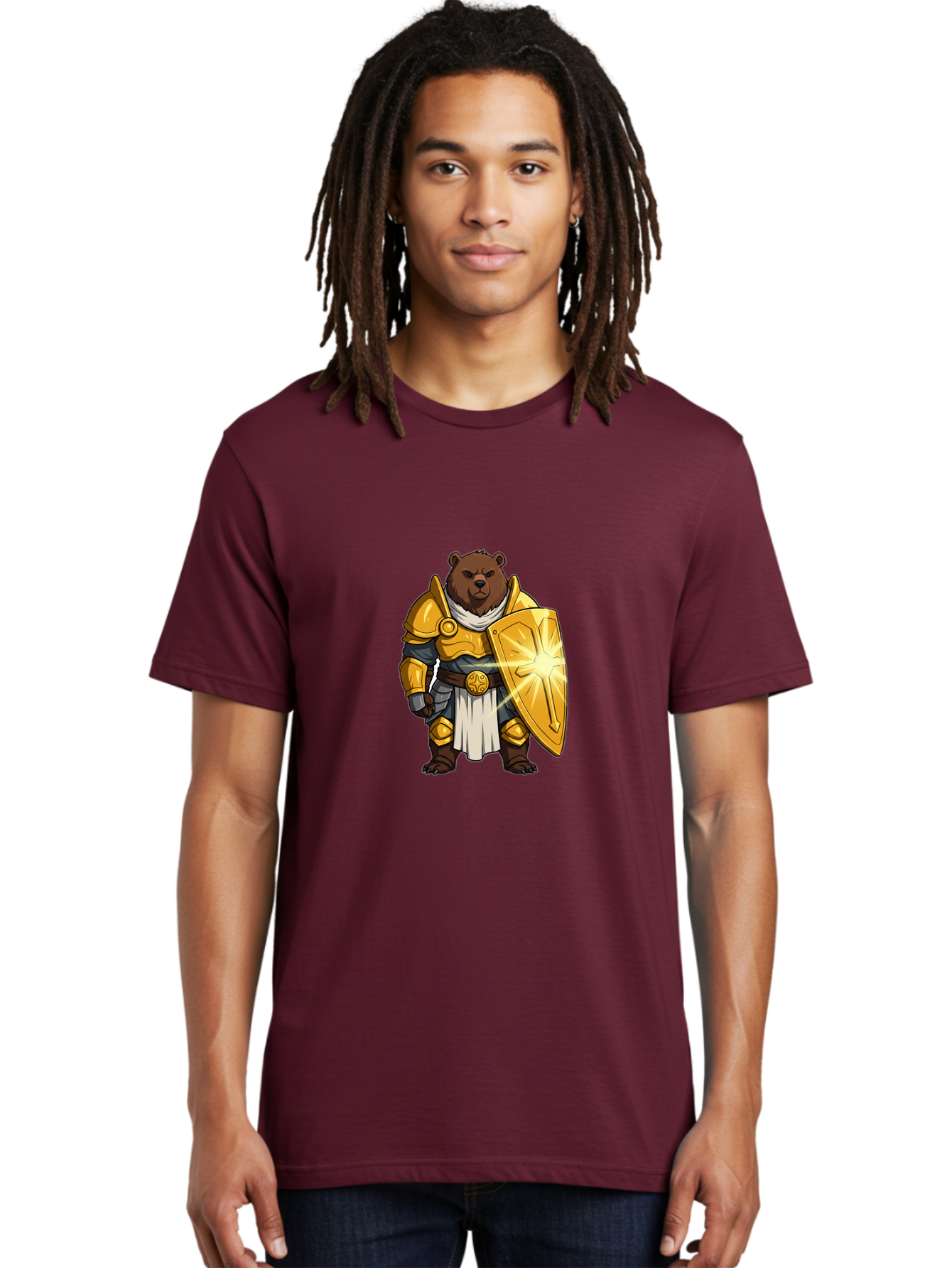 Knight-Bear-1 Men'S Graphic Tee, 100% Cotton, Comfortable Casual Summer Wear, Machine Washable, Vintage Camera, Old Camera, Antique Camera, Black Camera, Classic Photography, Photography Equipment, Nostalgic Device, Film Camera, Camera Art Baf165
