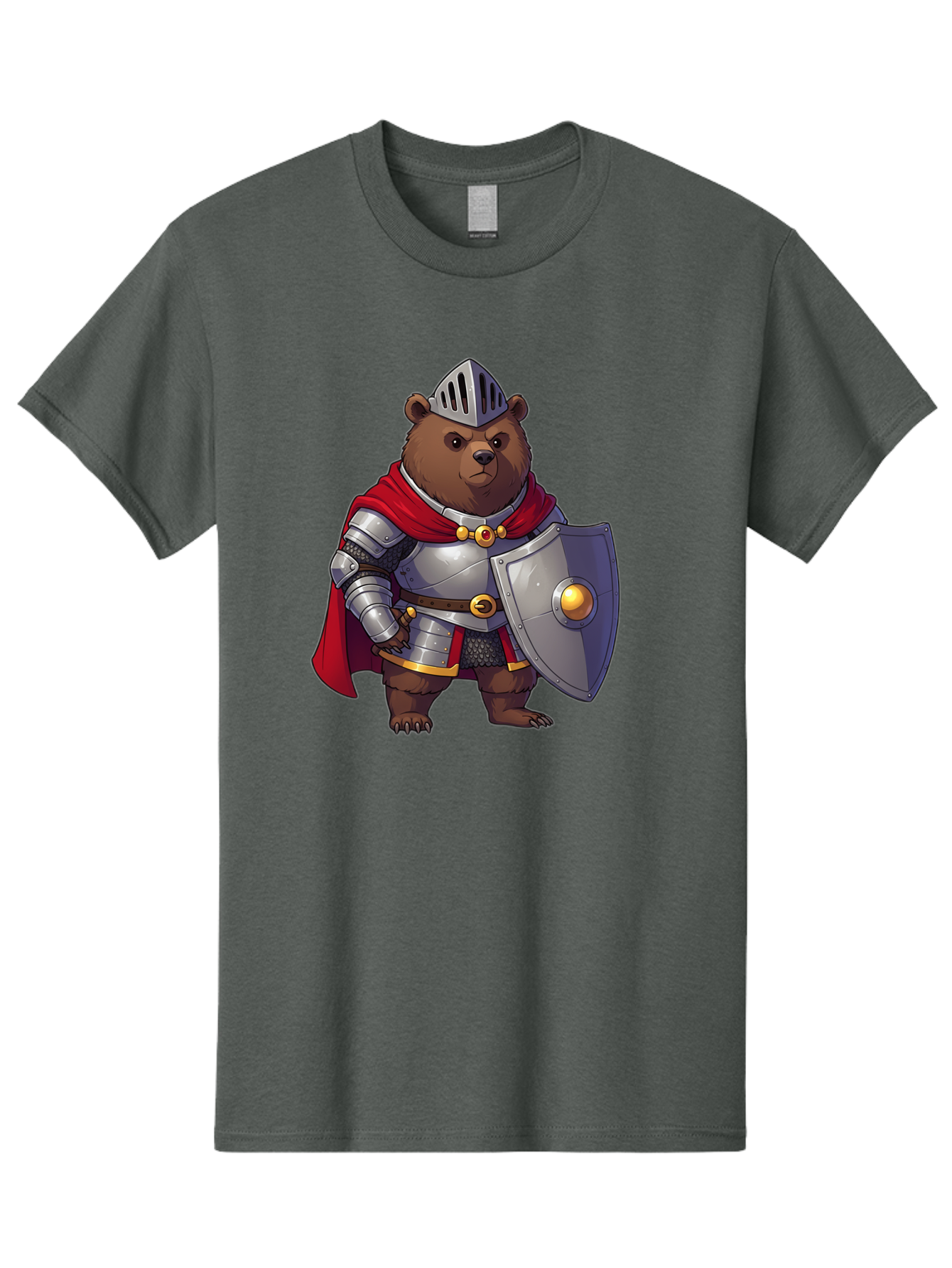Knight-Bear-2 Men'S Graphic Tee, 100% Cotton, Comfortable Casual Summer Wear, Machine Washable, Vintage Camera, Old Camera, Antique Camera, Black Camera, Classic Photography, Photography Equipment, Nostalgic Device, Film Camera, Camera Art Baf166