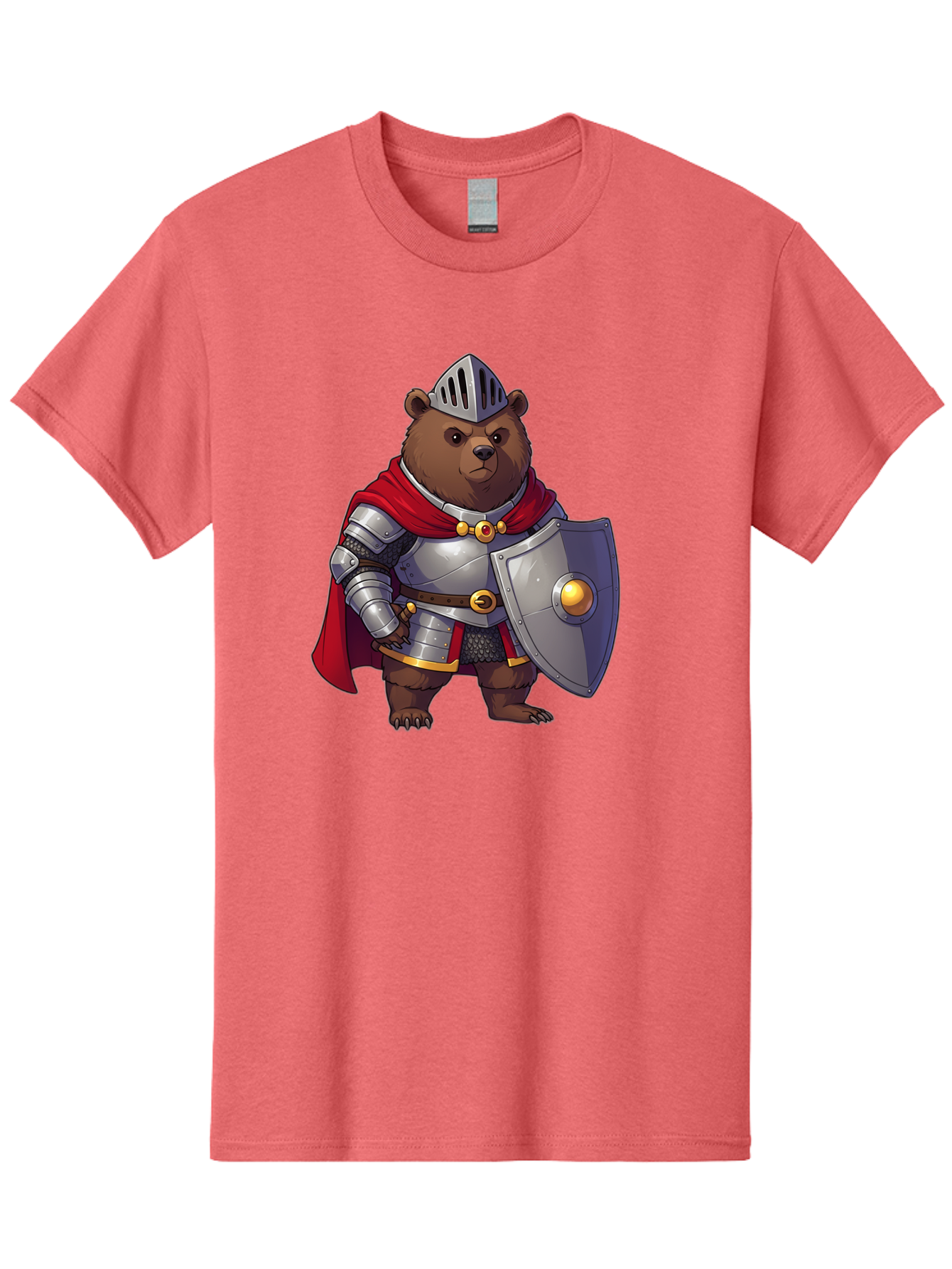 Knight-Bear-2 Men'S Graphic Tee, 100% Cotton, Comfortable Casual Summer Wear, Machine Washable, Vintage Camera, Old Camera, Antique Camera, Black Camera, Classic Photography, Photography Equipment, Nostalgic Device, Film Camera, Camera Art Baf166