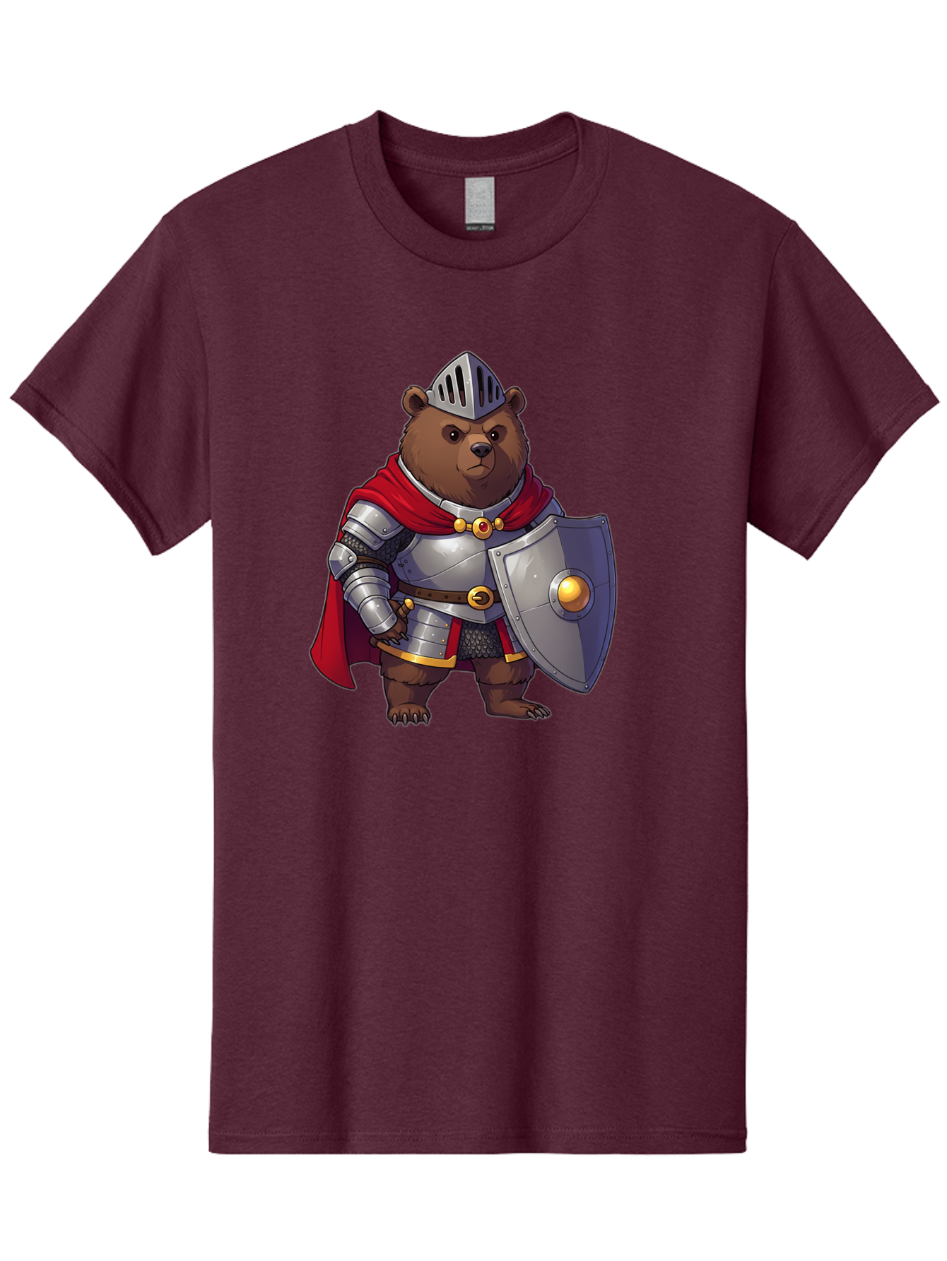 Knight-Bear-2 Men'S Graphic Tee, 100% Cotton, Comfortable Casual Summer Wear, Machine Washable, Vintage Camera, Old Camera, Antique Camera, Black Camera, Classic Photography, Photography Equipment, Nostalgic Device, Film Camera, Camera Art Baf166