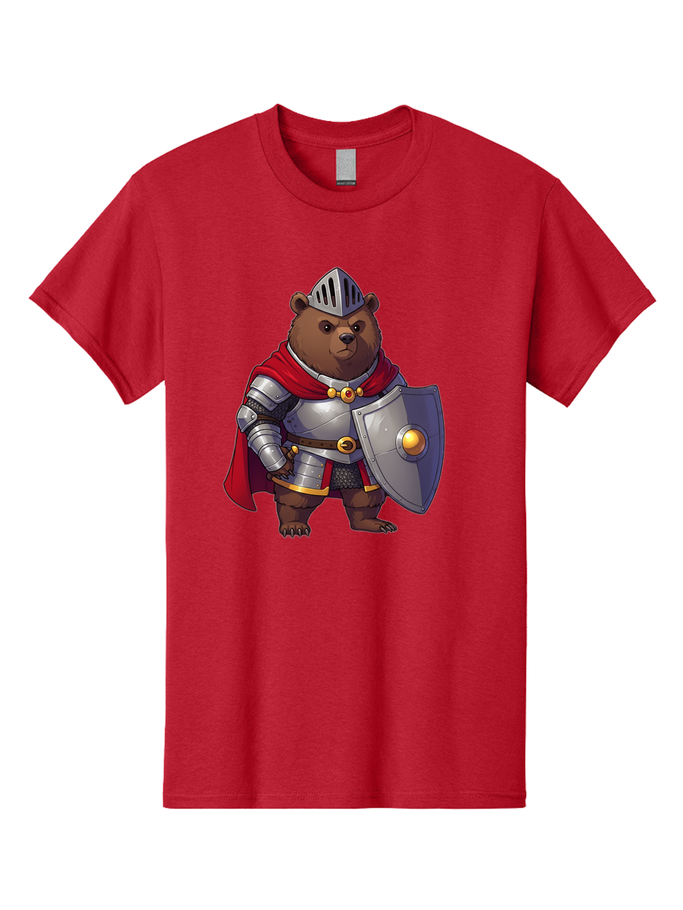 Knight-Bear-2 Men'S Graphic Tee, 100% Cotton, Comfortable Casual Summer Wear, Machine Washable, Vintage Camera, Old Camera, Antique Camera, Black Camera, Classic Photography, Photography Equipment, Nostalgic Device, Film Camera, Camera Art Baf166