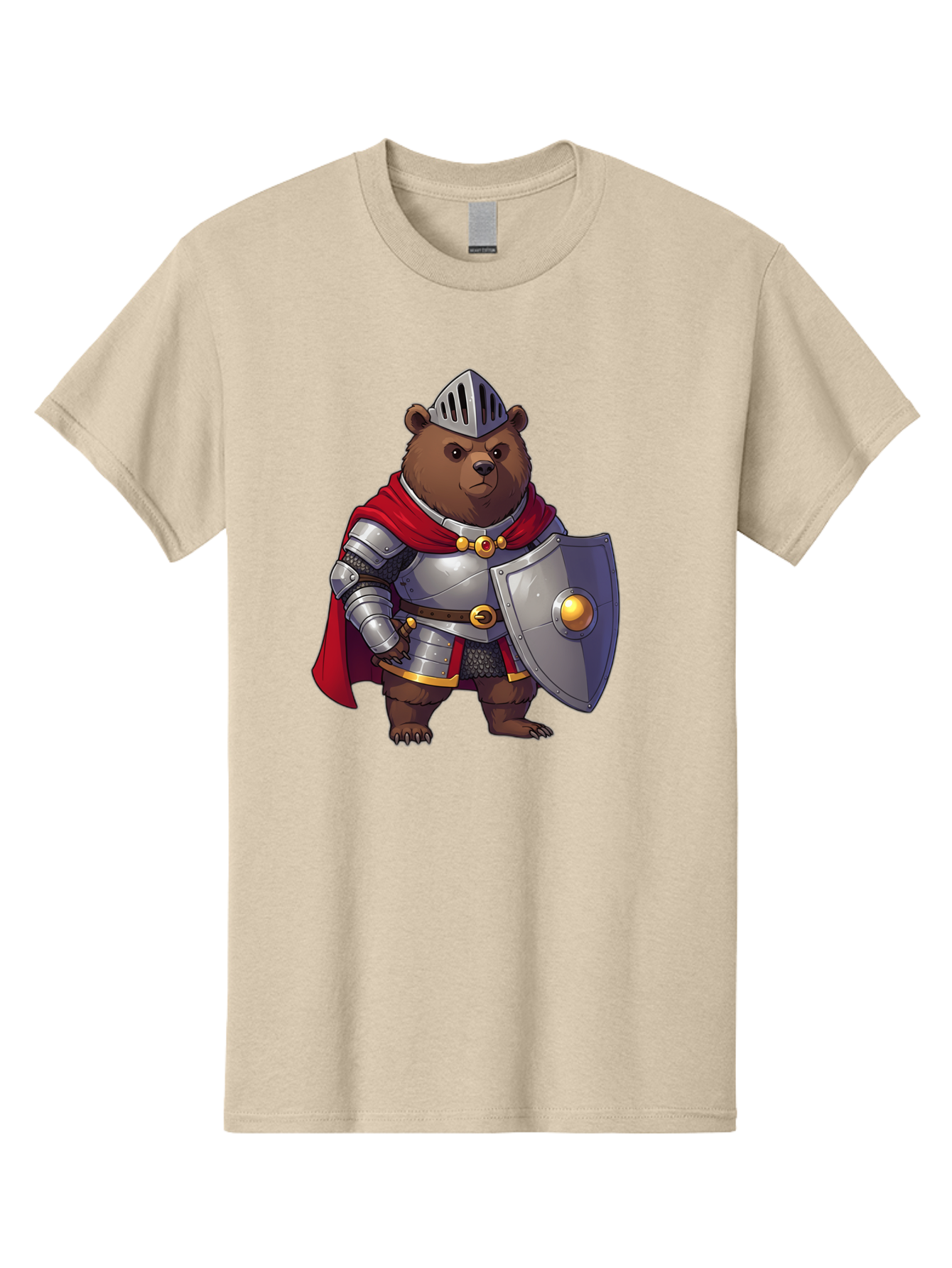 Knight-Bear-2 Men'S Graphic Tee, 100% Cotton, Comfortable Casual Summer Wear, Machine Washable, Vintage Camera, Old Camera, Antique Camera, Black Camera, Classic Photography, Photography Equipment, Nostalgic Device, Film Camera, Camera Art Baf166