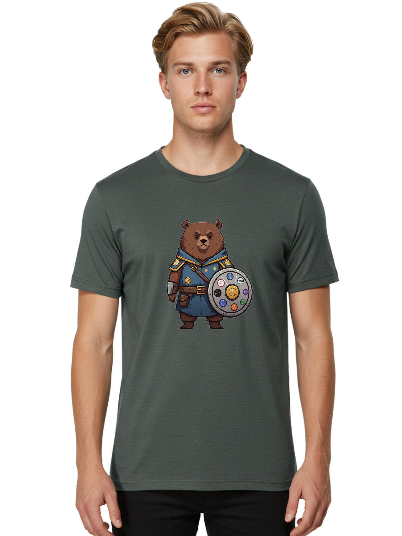 Knights-Bear Men'S Graphic Tee, 100% Cotton, Comfortable Casual Summer Wear, Machine Washable, Vintage Camera, Old Camera, Antique Camera, Black Camera, Classic Photography, Photography Equipment, Nostalgic Device, Film Camera, Camera Art Baf168