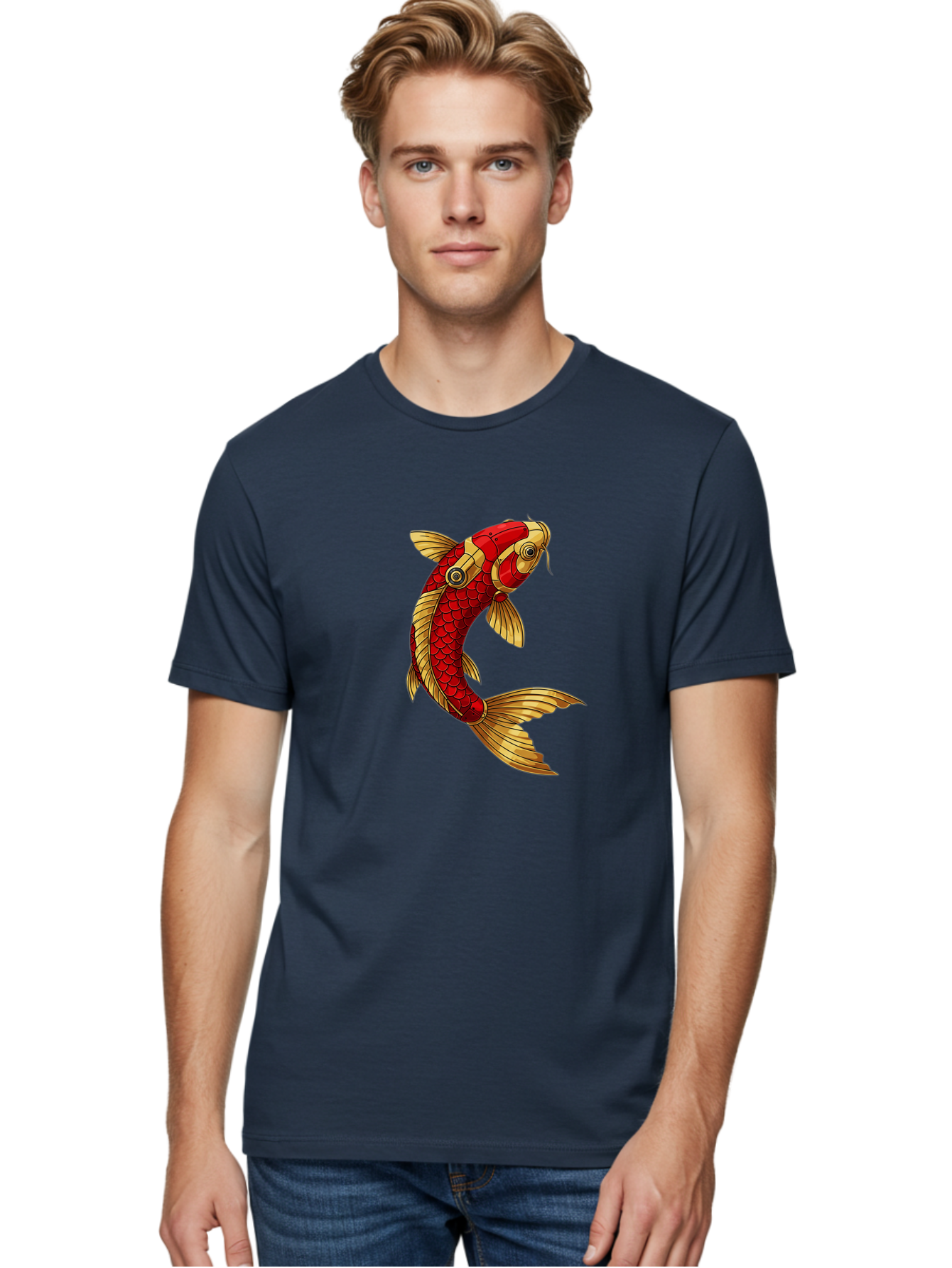 Koi-Fish-2 Men'S Graphic Tee, 100% Cotton, Comfortable Casual Summer Wear, Machine Washable, Vintage Camera, Old Camera, Antique Camera, Black Camera, Classic Photography, Photography Equipment, Nostalgic Device, Film Camera, Camera Art Baf170