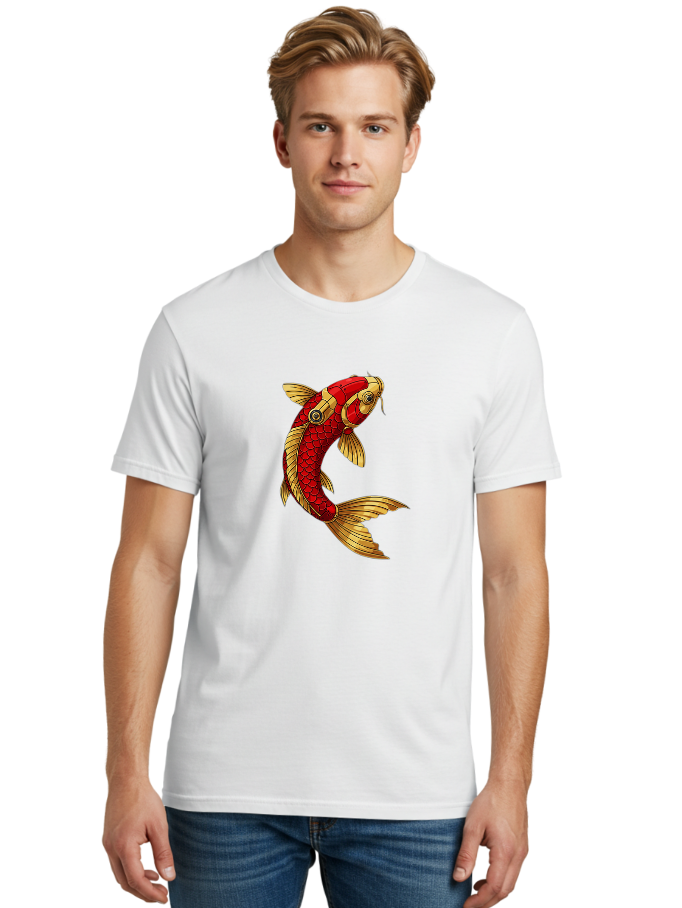 Koi-Fish-2 Men'S Graphic Tee, 100% Cotton, Comfortable Casual Summer Wear, Machine Washable, Vintage Camera, Old Camera, Antique Camera, Black Camera, Classic Photography, Photography Equipment, Nostalgic Device, Film Camera, Camera Art Baf170