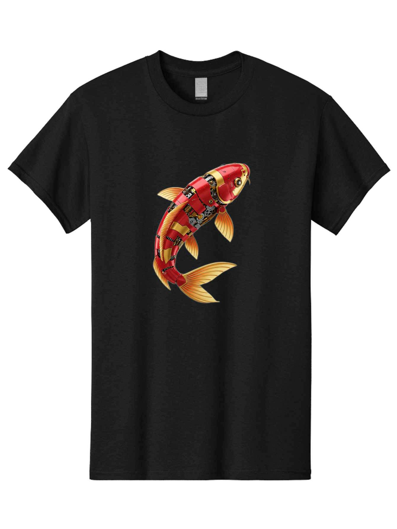 Koi-Fish-Robot-1 Men'S Graphic Tee, 100% Cotton, Comfortable Casual Summer Wear, Machine Washable, Vintage Camera, Old Camera, Antique Camera, Black Camera, Classic Photography, Photography Equipment, Nostalgic Device, Film Camera, Camera Art Baf171