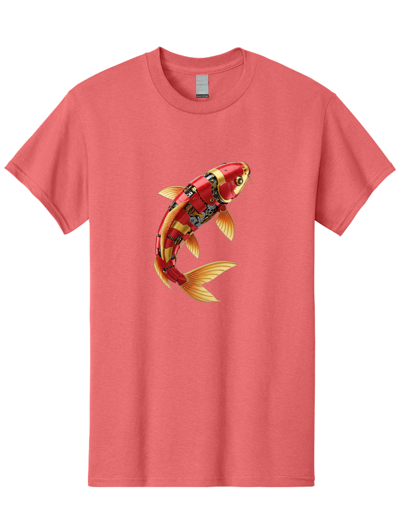 Koi-Fish-Robot-1 Men'S Graphic Tee, 100% Cotton, Comfortable Casual Summer Wear, Machine Washable, Vintage Camera, Old Camera, Antique Camera, Black Camera, Classic Photography, Photography Equipment, Nostalgic Device, Film Camera, Camera Art Baf171
