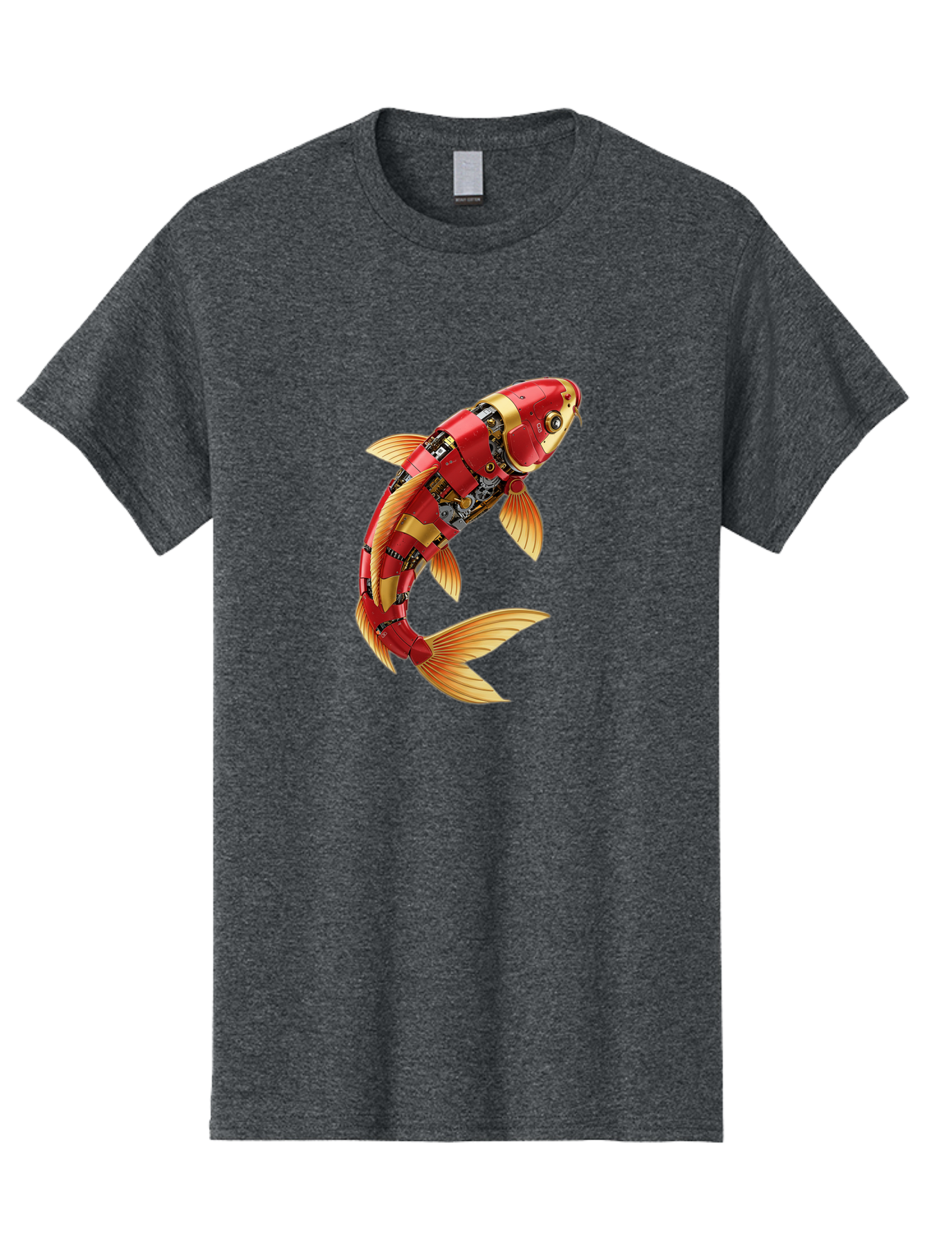 Koi-Fish-Robot-1 Men'S Graphic Tee, 100% Cotton, Comfortable Casual Summer Wear, Machine Washable, Vintage Camera, Old Camera, Antique Camera, Black Camera, Classic Photography, Photography Equipment, Nostalgic Device, Film Camera, Camera Art Baf171