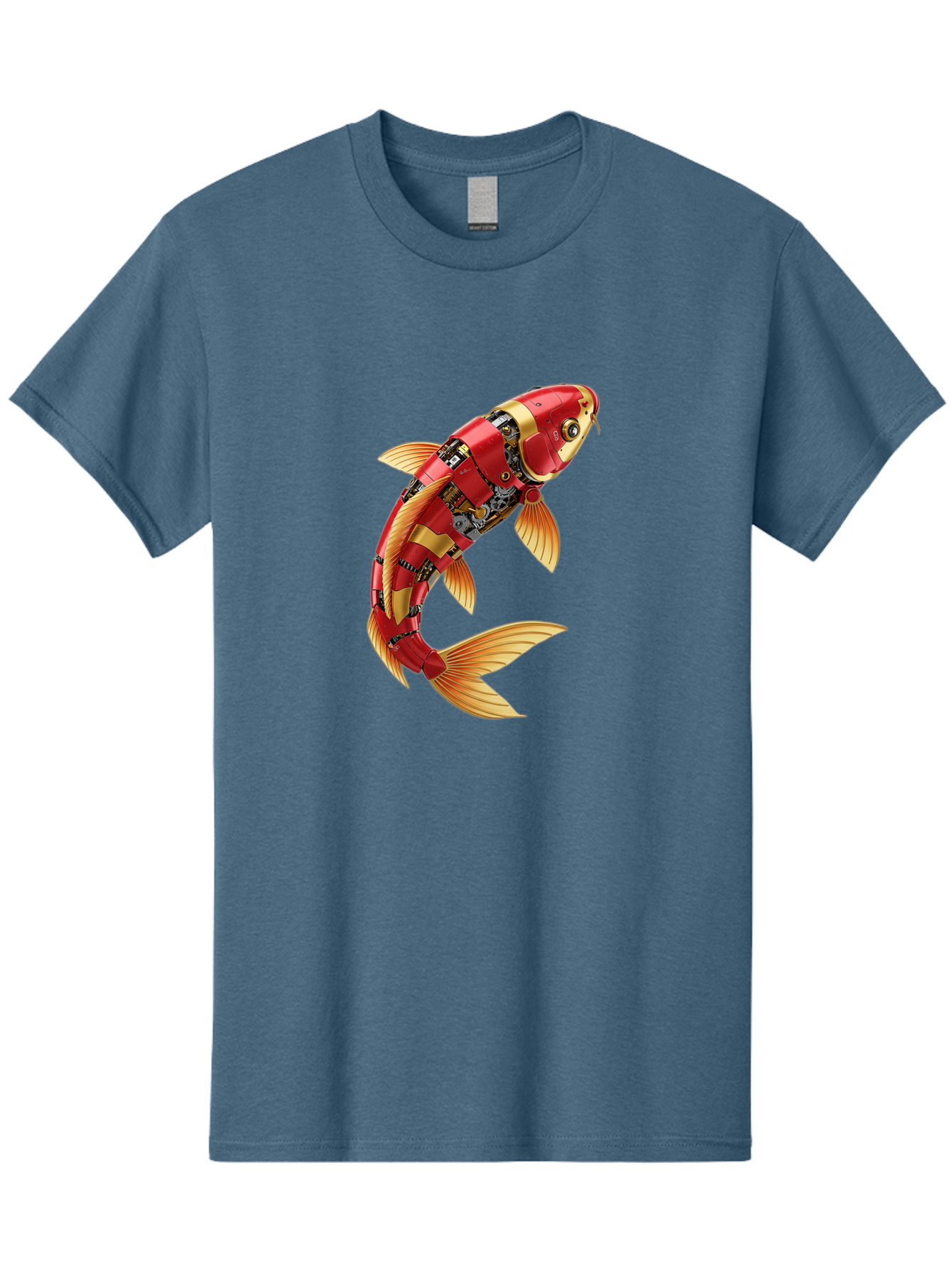 Koi-Fish-Robot-1 Men'S Graphic Tee, 100% Cotton, Comfortable Casual Summer Wear, Machine Washable, Vintage Camera, Old Camera, Antique Camera, Black Camera, Classic Photography, Photography Equipment, Nostalgic Device, Film Camera, Camera Art Baf171