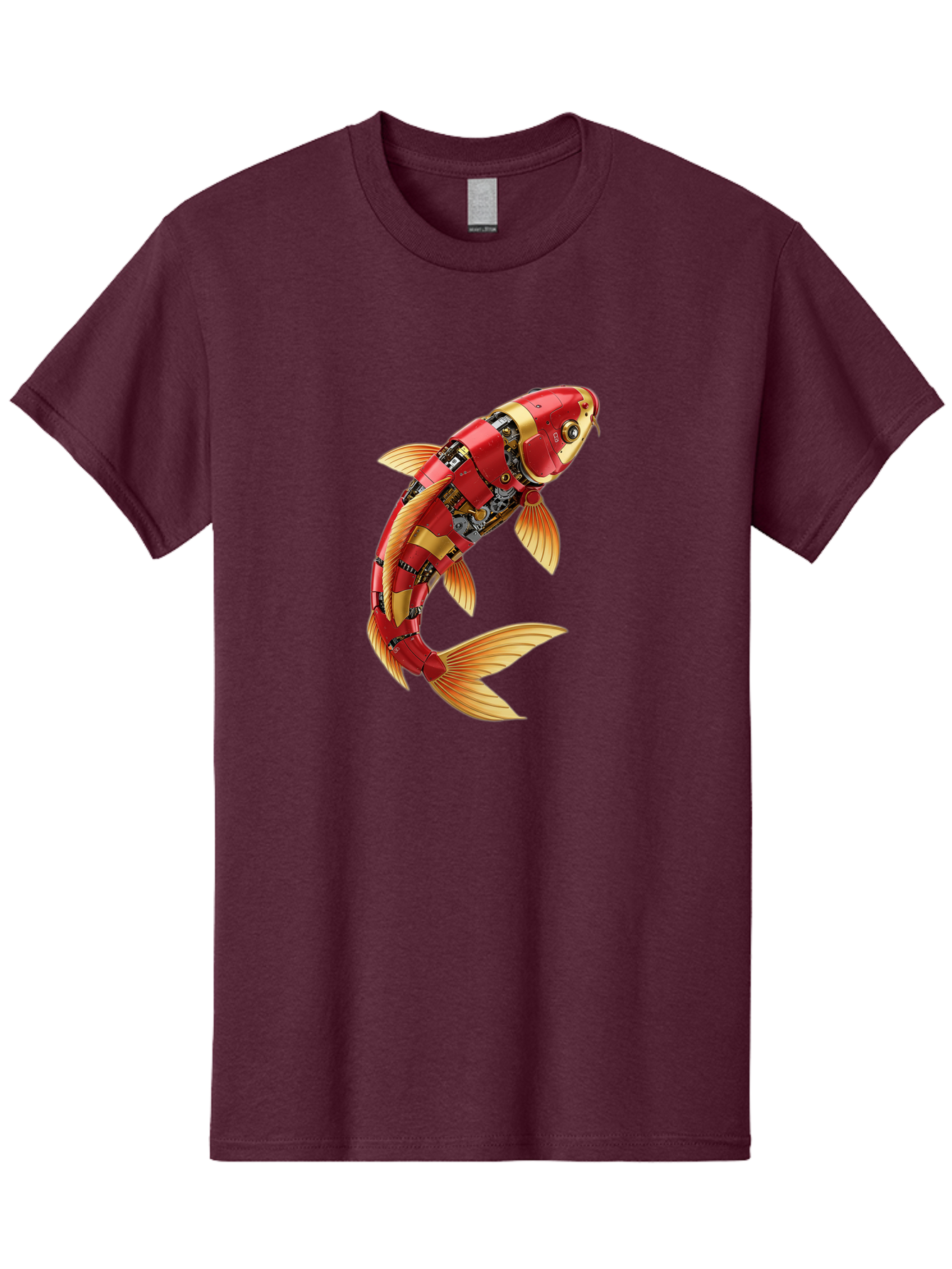 Koi-Fish-Robot-1 Men'S Graphic Tee, 100% Cotton, Comfortable Casual Summer Wear, Machine Washable, Vintage Camera, Old Camera, Antique Camera, Black Camera, Classic Photography, Photography Equipment, Nostalgic Device, Film Camera, Camera Art Baf171