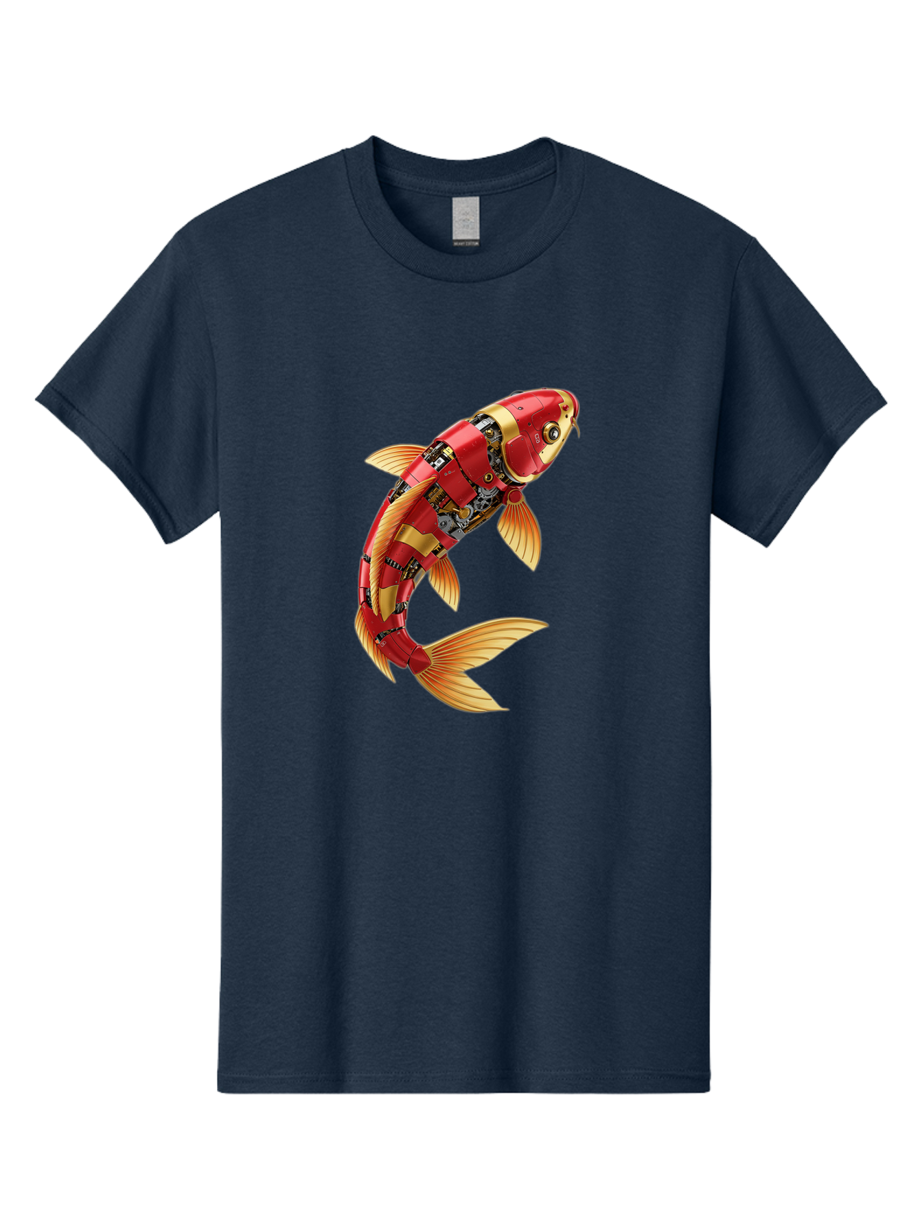Koi-Fish-Robot-1 Men'S Graphic Tee, 100% Cotton, Comfortable Casual Summer Wear, Machine Washable, Vintage Camera, Old Camera, Antique Camera, Black Camera, Classic Photography, Photography Equipment, Nostalgic Device, Film Camera, Camera Art Baf171