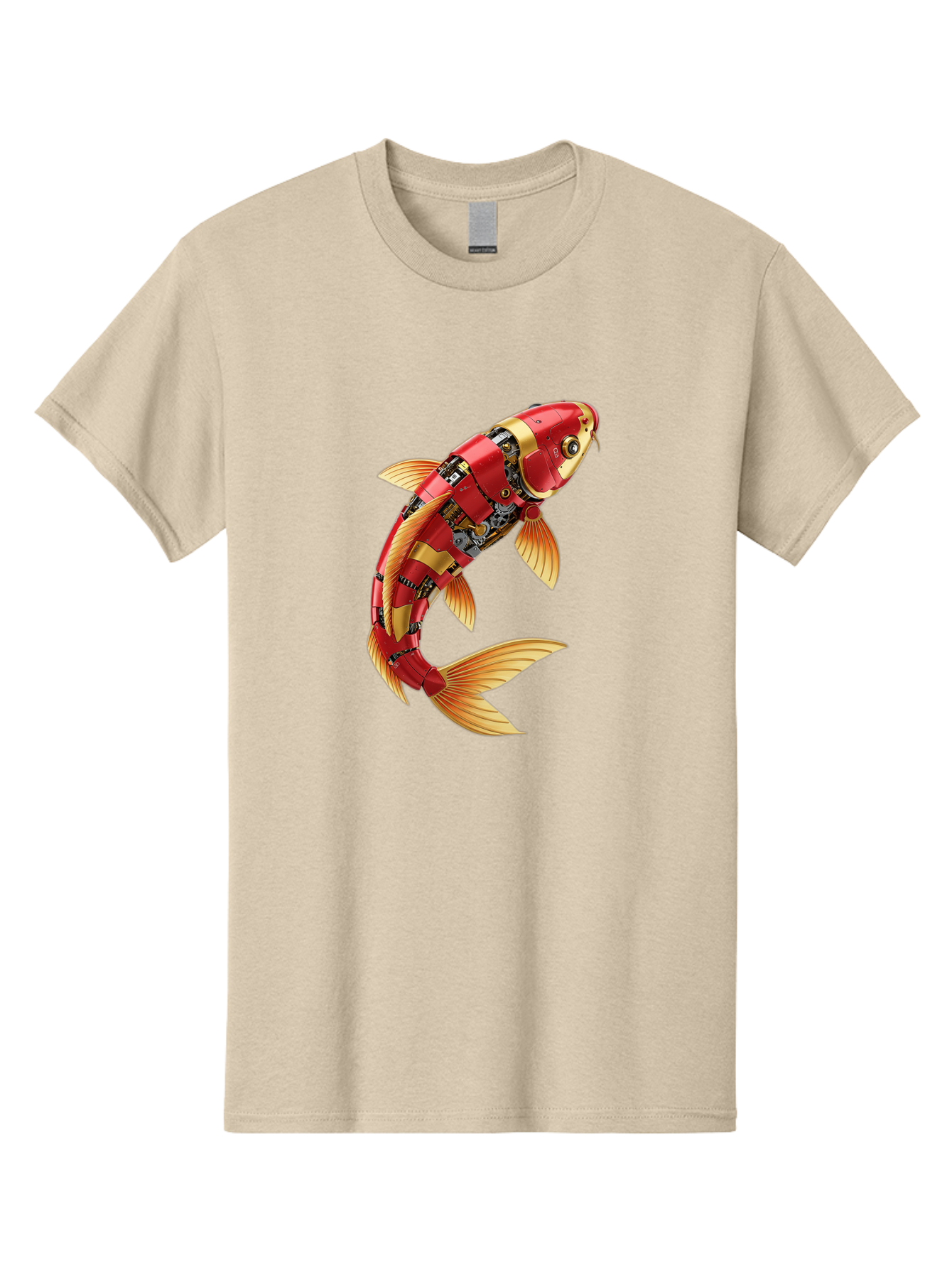 Koi-Fish-Robot-1 Men'S Graphic Tee, 100% Cotton, Comfortable Casual Summer Wear, Machine Washable, Vintage Camera, Old Camera, Antique Camera, Black Camera, Classic Photography, Photography Equipment, Nostalgic Device, Film Camera, Camera Art Baf171