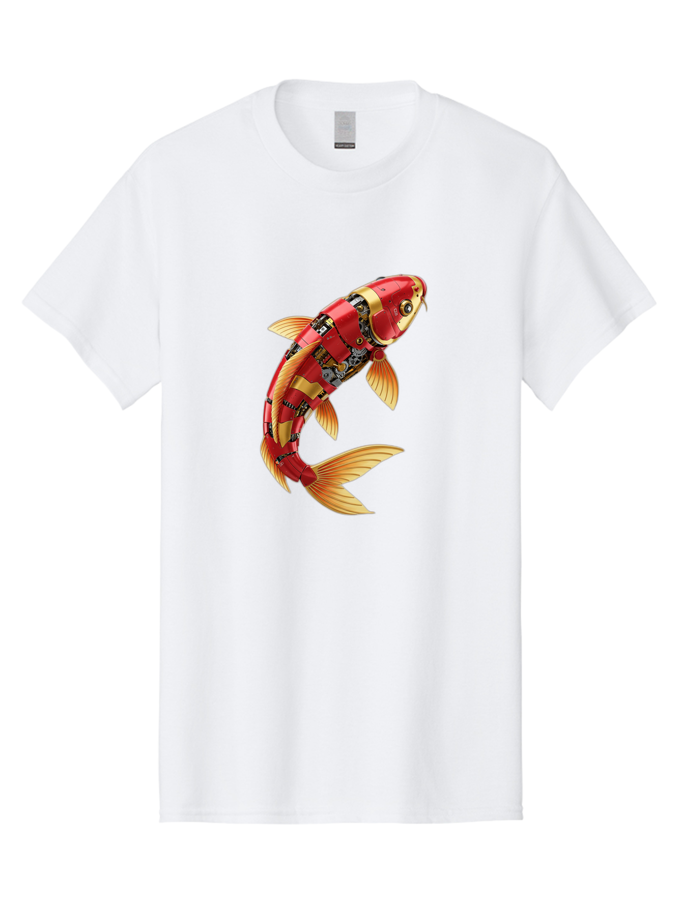 Koi-Fish-Robot-1 Men'S Graphic Tee, 100% Cotton, Comfortable Casual Summer Wear, Machine Washable, Vintage Camera, Old Camera, Antique Camera, Black Camera, Classic Photography, Photography Equipment, Nostalgic Device, Film Camera, Camera Art Baf171
