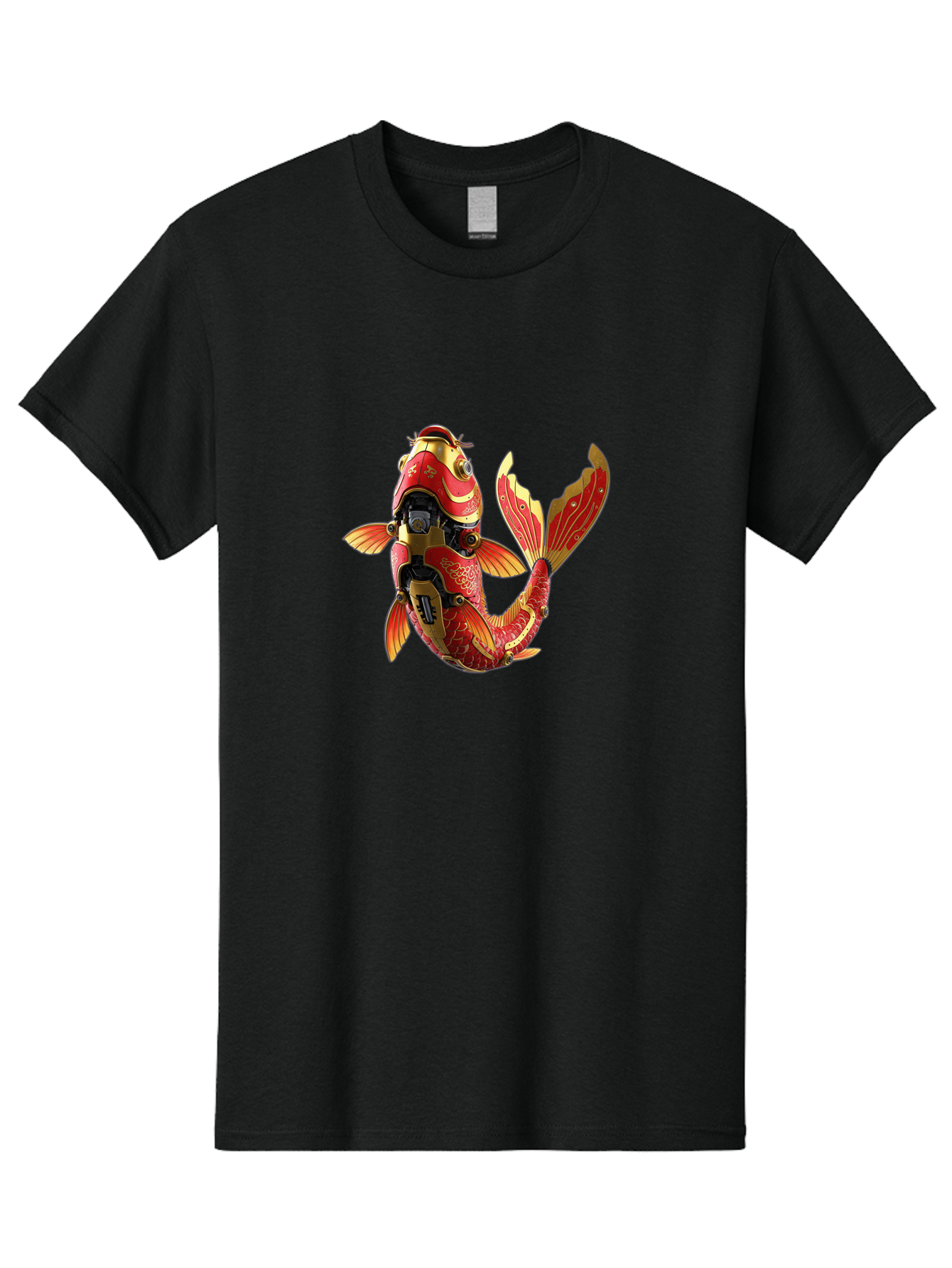 Koi-Fish-Robot-2 Men'S Graphic Tee, 100% Cotton, Comfortable Casual Summer Wear, Machine Washable, Vintage Camera, Old Camera, Antique Camera, Black Camera, Classic Photography, Photography Equipment, Nostalgic Device, Film Camera, Camera Art Baf172