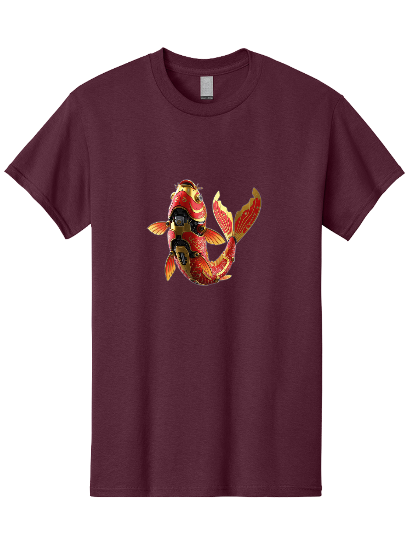 Koi-Fish-Robot-2 Men'S Graphic Tee, 100% Cotton, Comfortable Casual Summer Wear, Machine Washable, Vintage Camera, Old Camera, Antique Camera, Black Camera, Classic Photography, Photography Equipment, Nostalgic Device, Film Camera, Camera Art Baf172