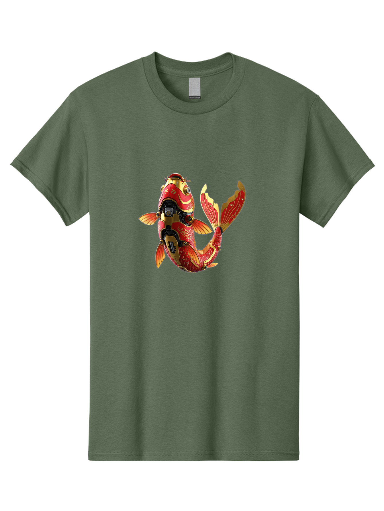 Koi-Fish-Robot-2 Men'S Graphic Tee, 100% Cotton, Comfortable Casual Summer Wear, Machine Washable, Vintage Camera, Old Camera, Antique Camera, Black Camera, Classic Photography, Photography Equipment, Nostalgic Device, Film Camera, Camera Art Baf172