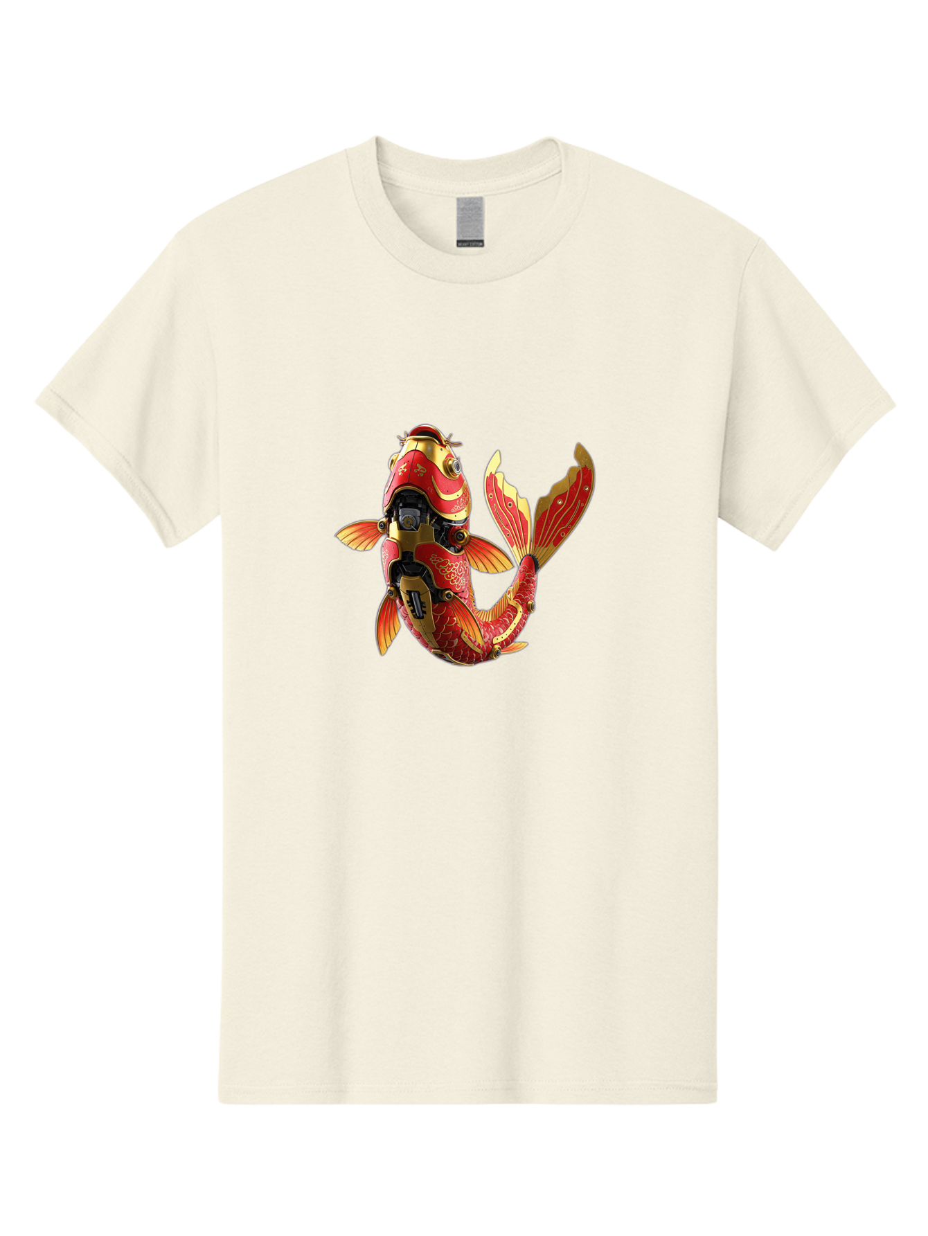 Koi-Fish-Robot-2 Men'S Graphic Tee, 100% Cotton, Comfortable Casual Summer Wear, Machine Washable, Vintage Camera, Old Camera, Antique Camera, Black Camera, Classic Photography, Photography Equipment, Nostalgic Device, Film Camera, Camera Art Baf172