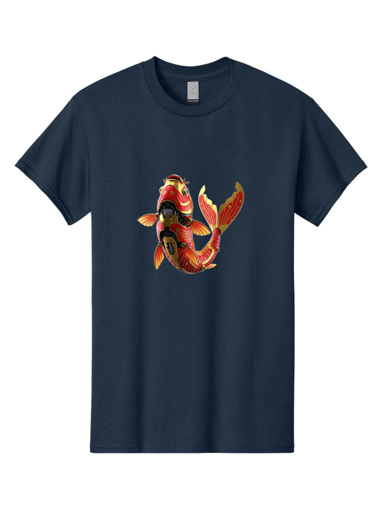 Koi-Fish-Robot-2 Men'S Graphic Tee, 100% Cotton, Comfortable Casual Summer Wear, Machine Washable, Vintage Camera, Old Camera, Antique Camera, Black Camera, Classic Photography, Photography Equipment, Nostalgic Device, Film Camera, Camera Art Baf172
