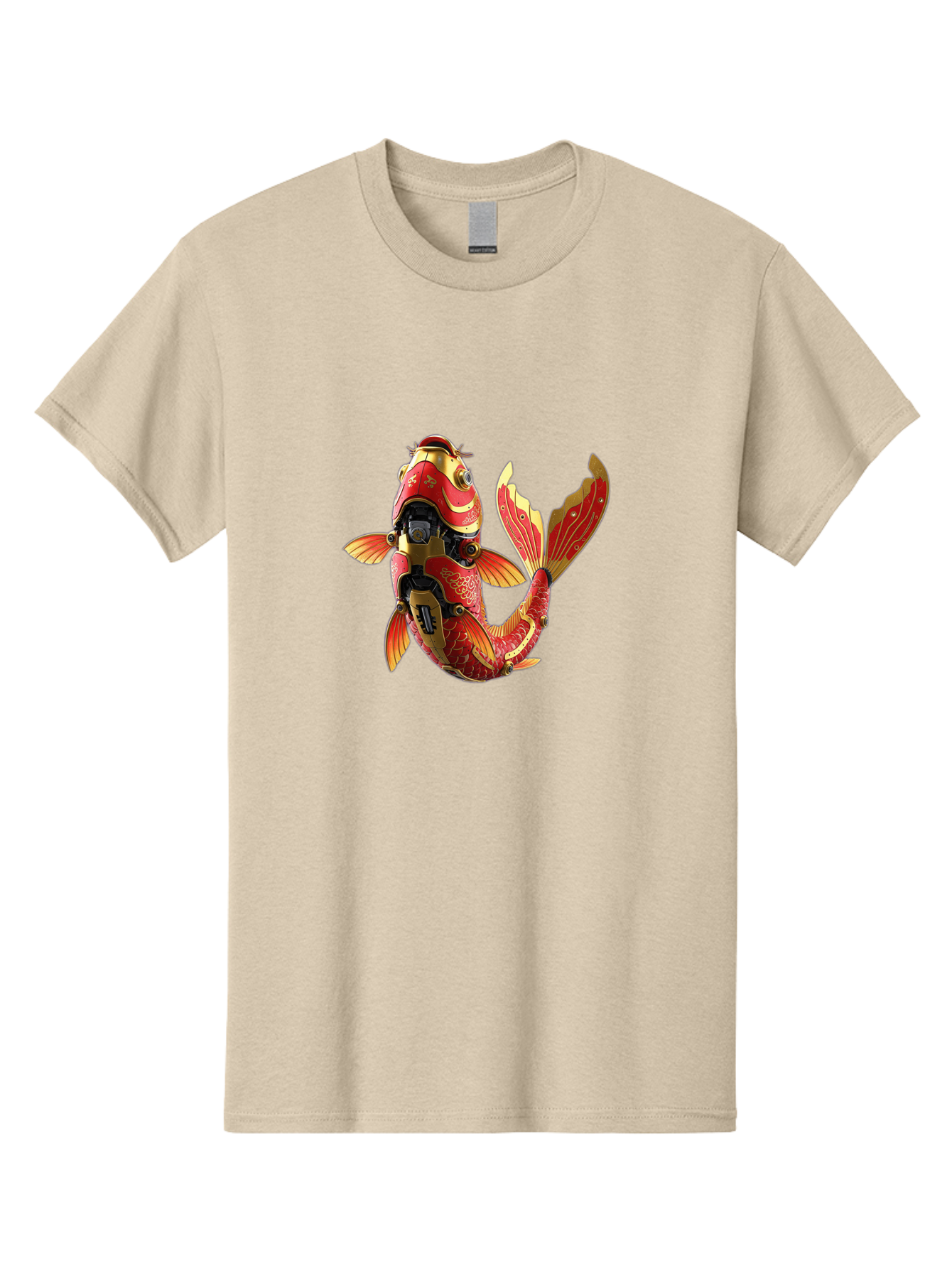Koi-Fish-Robot-2 Men'S Graphic Tee, 100% Cotton, Comfortable Casual Summer Wear, Machine Washable, Vintage Camera, Old Camera, Antique Camera, Black Camera, Classic Photography, Photography Equipment, Nostalgic Device, Film Camera, Camera Art Baf172