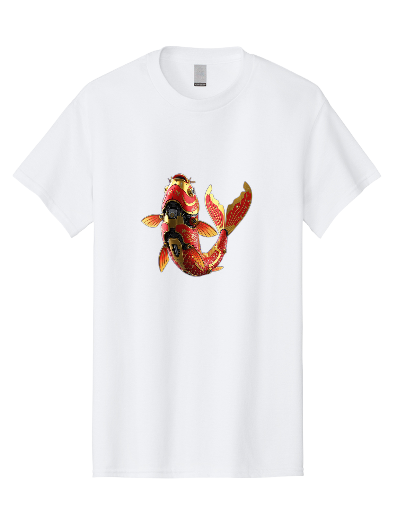 Koi-Fish-Robot-2 Men'S Graphic Tee, 100% Cotton, Comfortable Casual Summer Wear, Machine Washable, Vintage Camera, Old Camera, Antique Camera, Black Camera, Classic Photography, Photography Equipment, Nostalgic Device, Film Camera, Camera Art Baf172