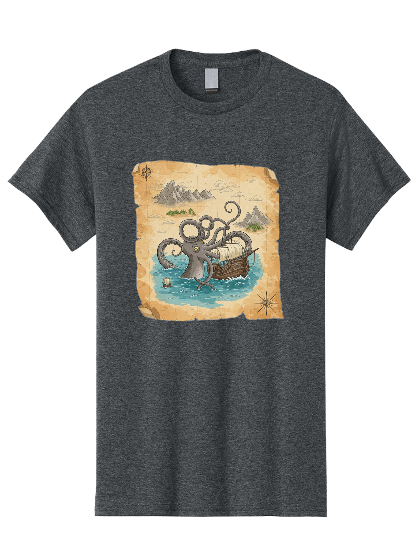 Kraken-Attack Men'S Graphic Tee, 100% Cotton, Comfortable Casual Summer Wear, Machine Washable, Vintage Camera, Old Camera, Antique Camera, Black Camera, Classic Photography, Photography Equipment, Nostalgic Device, Film Camera, Camera Art Baf175