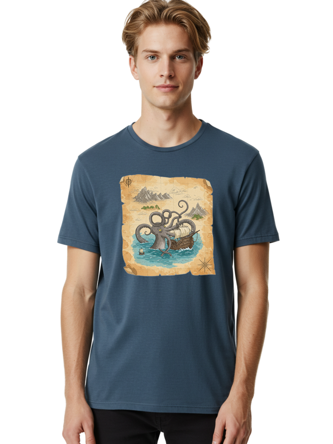 Kraken-Attack Men'S Graphic Tee, 100% Cotton, Comfortable Casual Summer Wear, Machine Washable, Vintage Camera, Old Camera, Antique Camera, Black Camera, Classic Photography, Photography Equipment, Nostalgic Device, Film Camera, Camera Art Baf175