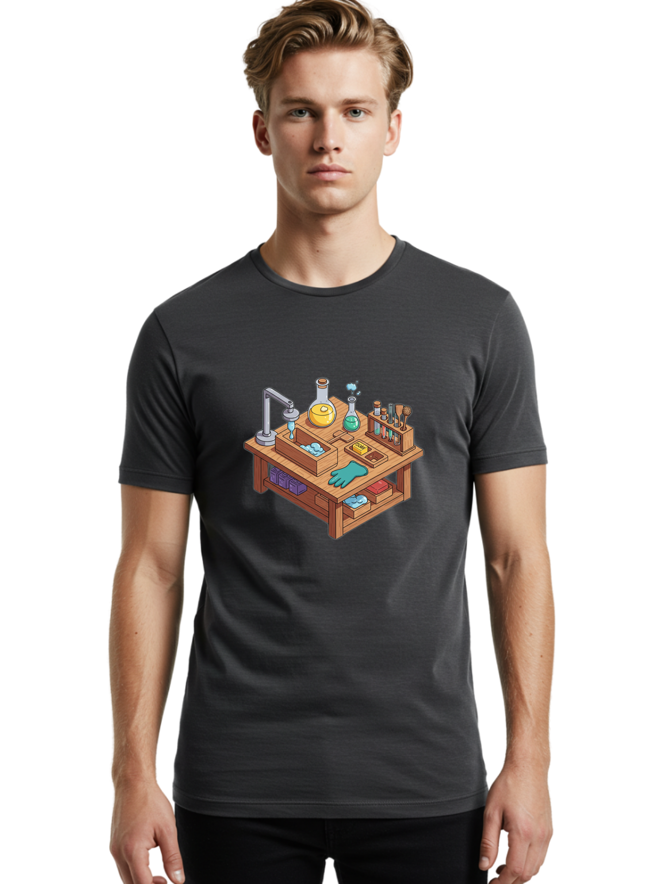 Lab-Workbench Men'S Graphic Tee, 100% Cotton, Comfortable Casual Summer Wear, Machine Washable, Vintage Camera, Old Camera, Antique Camera, Black Camera, Classic Photography, Photography Equipment, Nostalgic Device, Film Camera, Camera Art Baf179