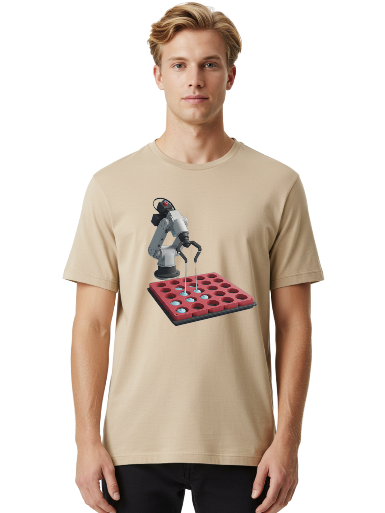 Laboratory-Robot-Arm Men'S Graphic Tee, 100% Cotton, Comfortable Casual Summer Wear, Machine Washable, Vintage Camera, Old Camera, Antique Camera, Black Camera, Classic Photography, Photography Equipment, Nostalgic Device, Film Camera, Baf180