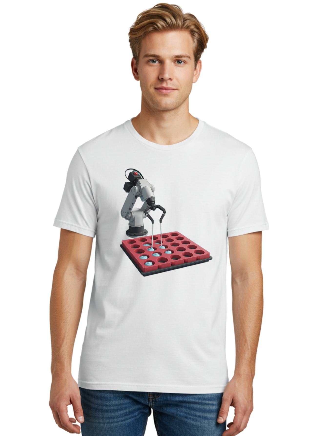 Laboratory-Robot-Arm Men'S Graphic Tee, 100% Cotton, Comfortable Casual Summer Wear, Machine Washable, Vintage Camera, Old Camera, Antique Camera, Black Camera, Classic Photography, Photography Equipment, Nostalgic Device, Film Camera, Baf180